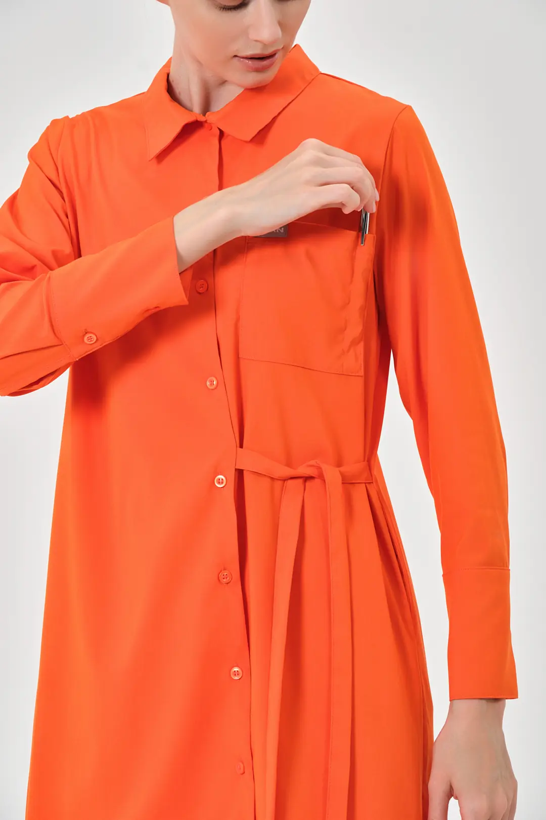 LUNA - KİREMİT KADIN TESETTÜR ÜST ÜNİFORMA - 3