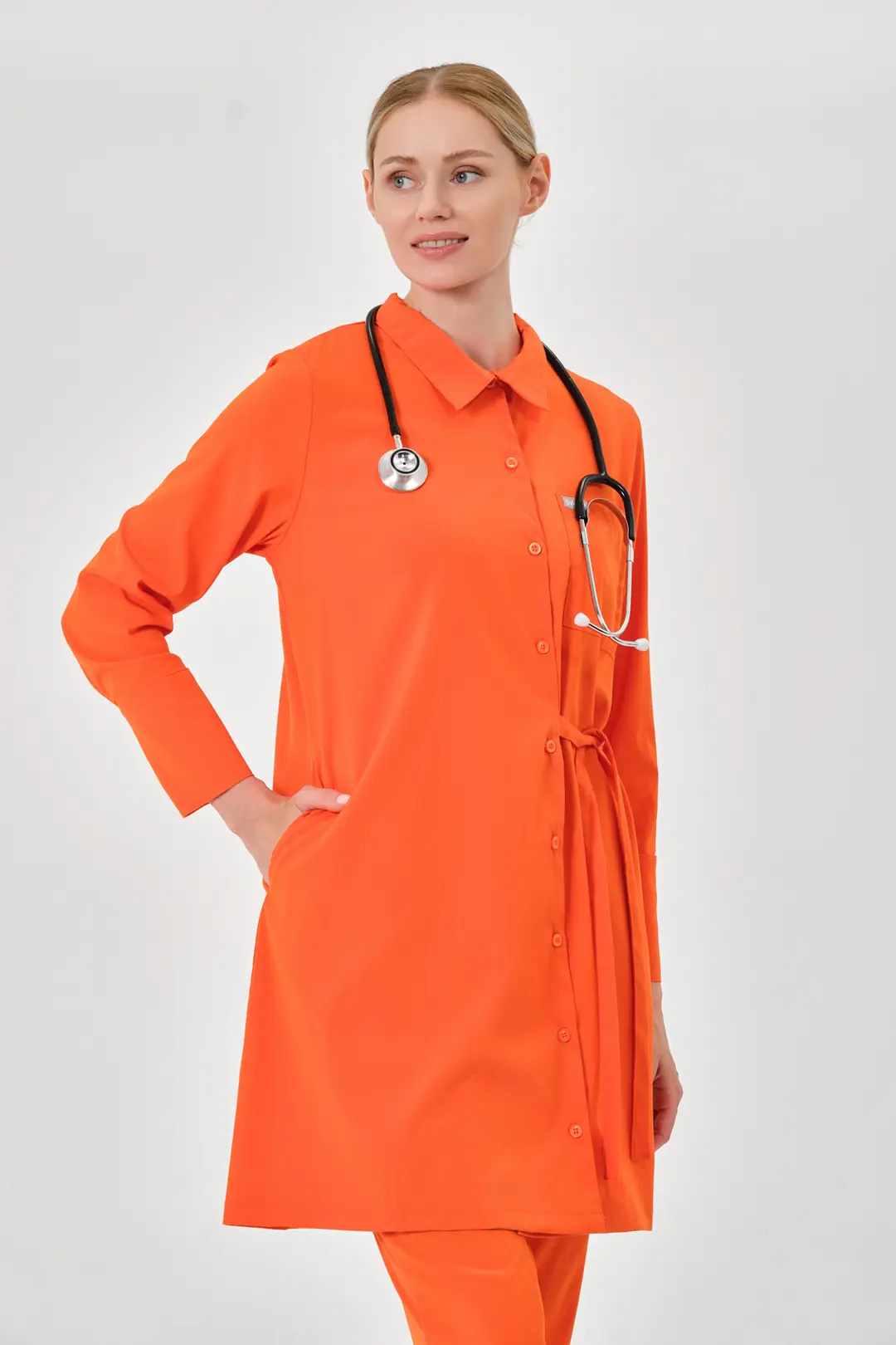 LUNA - KİREMİT KADIN TESETTÜR ÜST ÜNİFORMA - 6