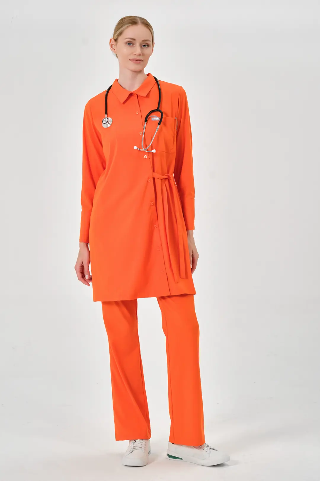 LUNA - KİREMİT KADIN TESETTÜR ÜST ÜNİFORMA - 7