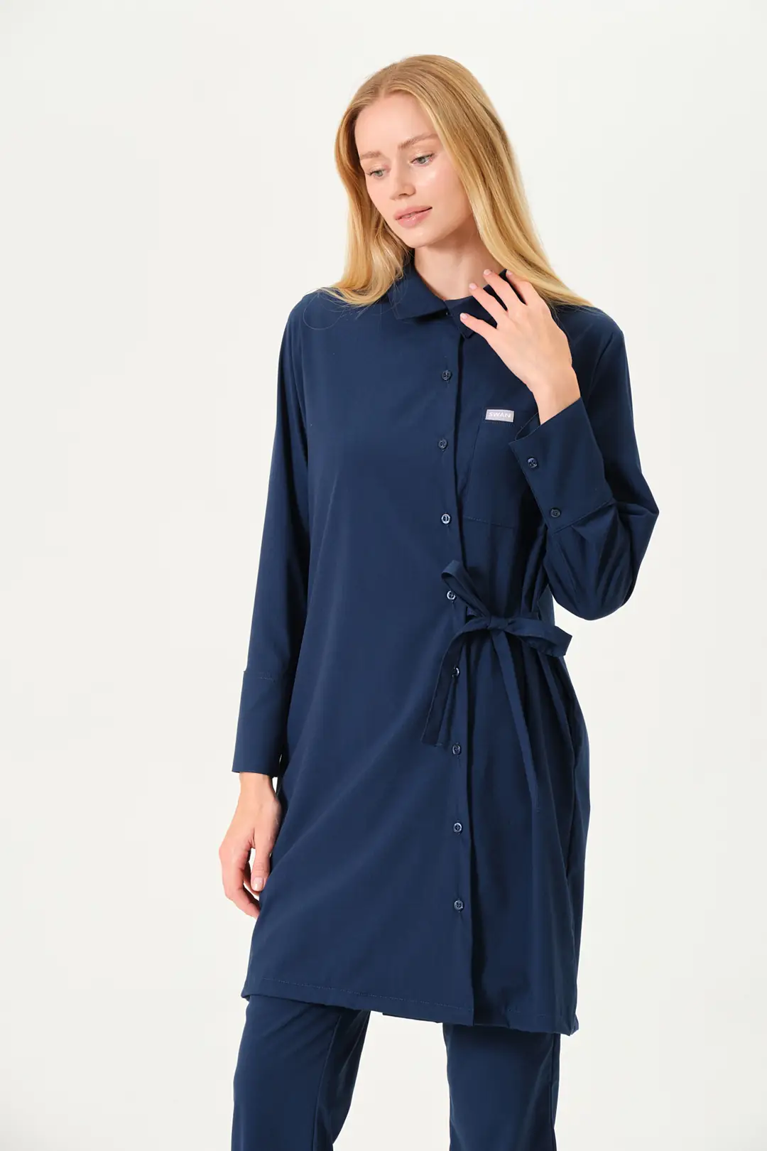 LUNA - LACİVERT KADIN TESETTÜR ÜST ÜNİFORMA - 3