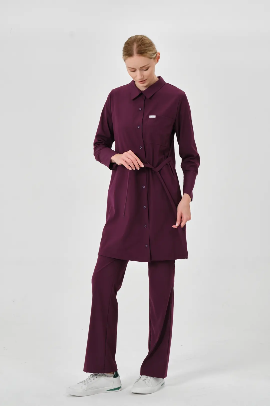 LUNA - MÜRDÜM KADIN TESETTÜR ÜST ÜNİFORMA - 3