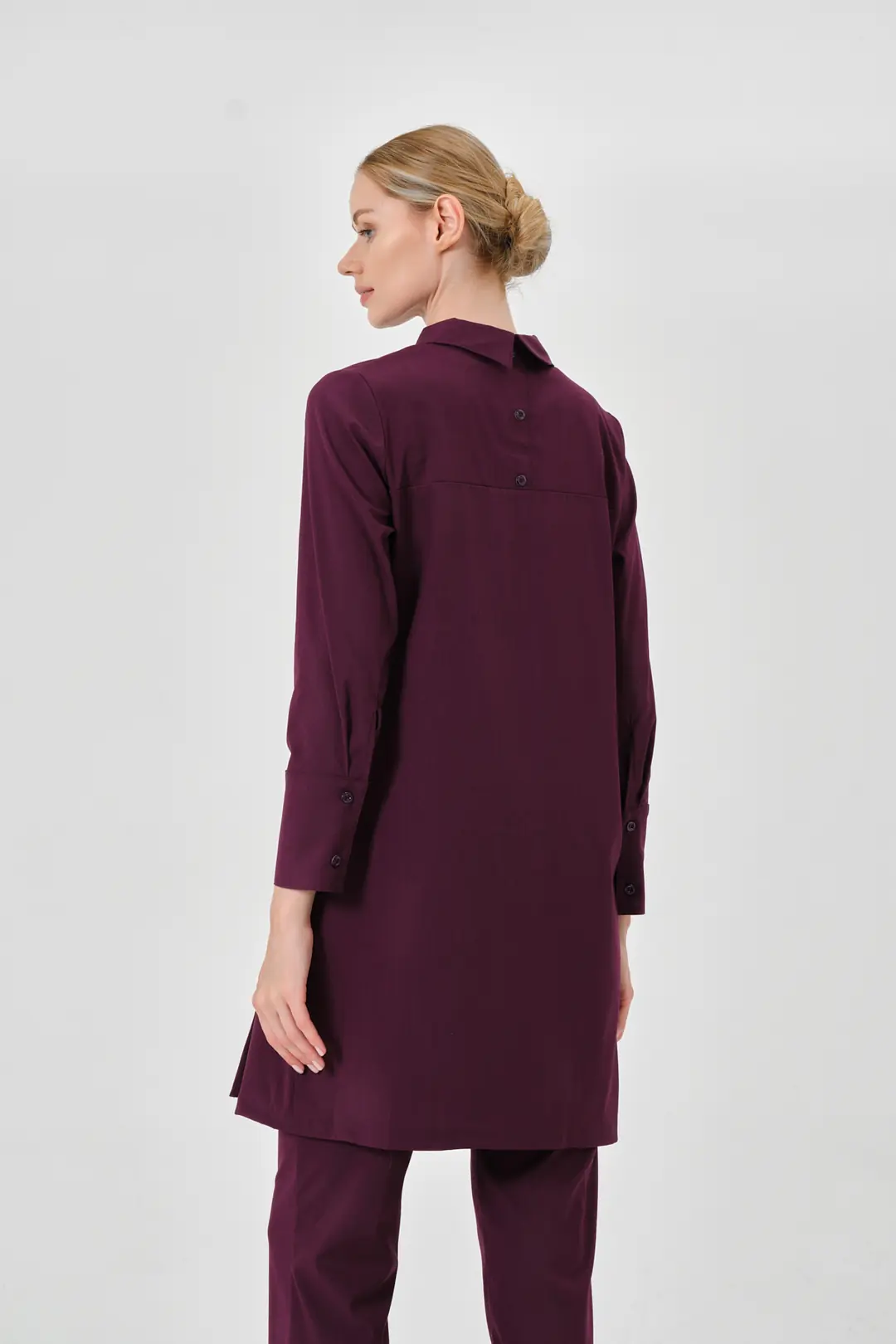 LUNA - MÜRDÜM KADIN TESETTÜR ÜST ÜNİFORMA - 4