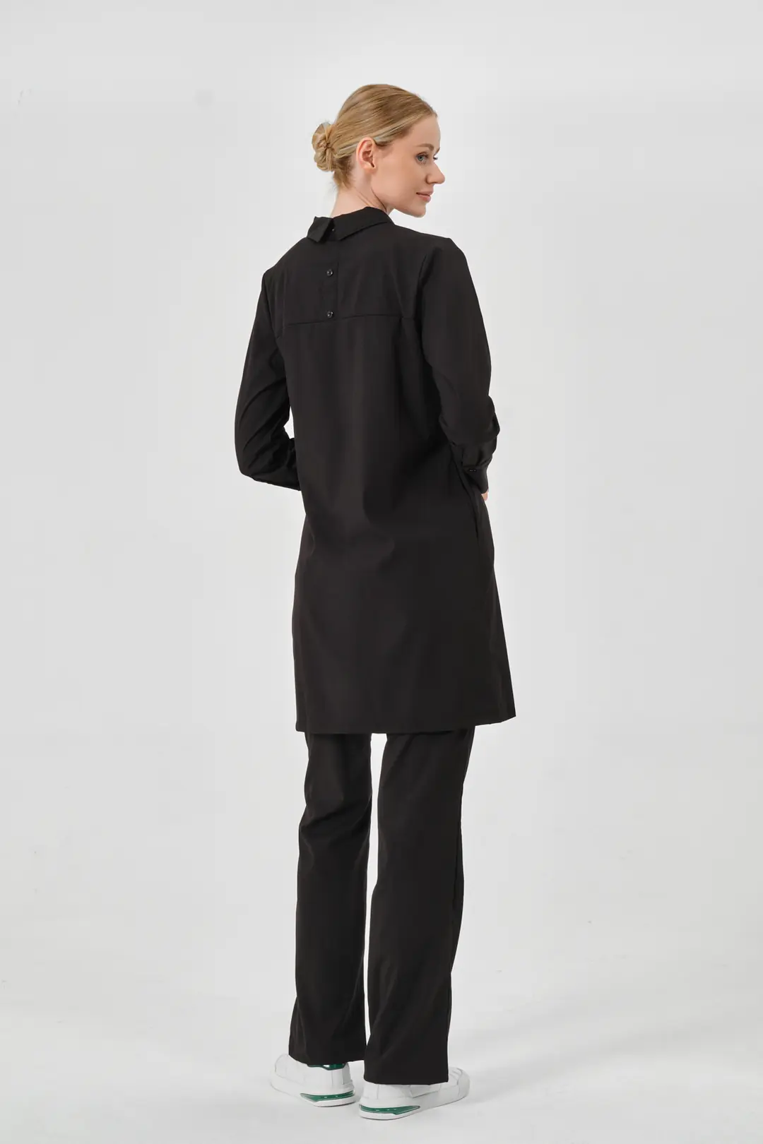 LUNA - SİYAH KADIN TESETTÜR ÜST ÜNİFORMA - 9