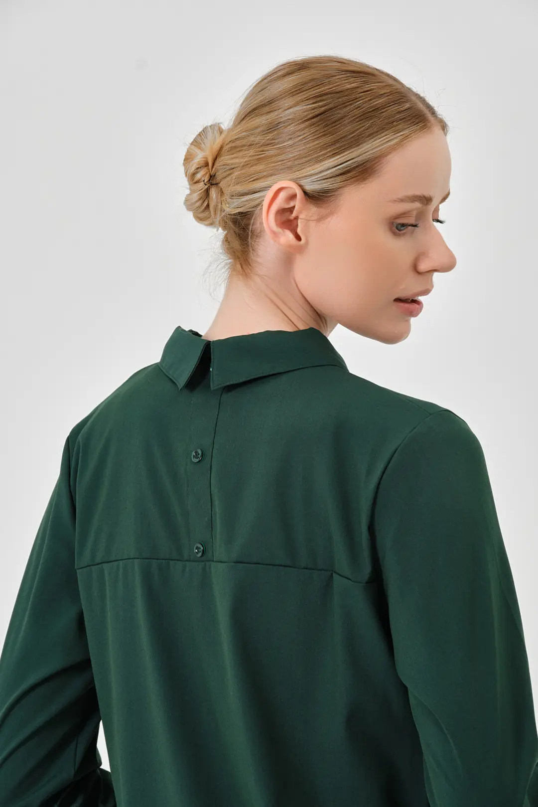 LUNA - YEŞİL KADIN TESETTÜR ÜST ÜNİFORMA - 5