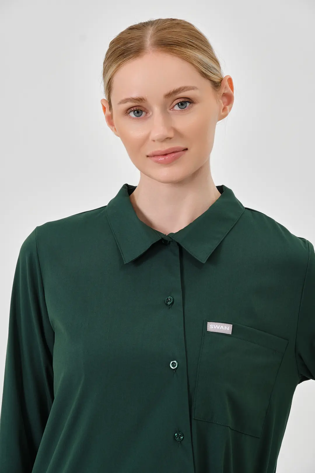 LUNA - YEŞİL KADIN TESETTÜR ÜST ÜNİFORMA - 6