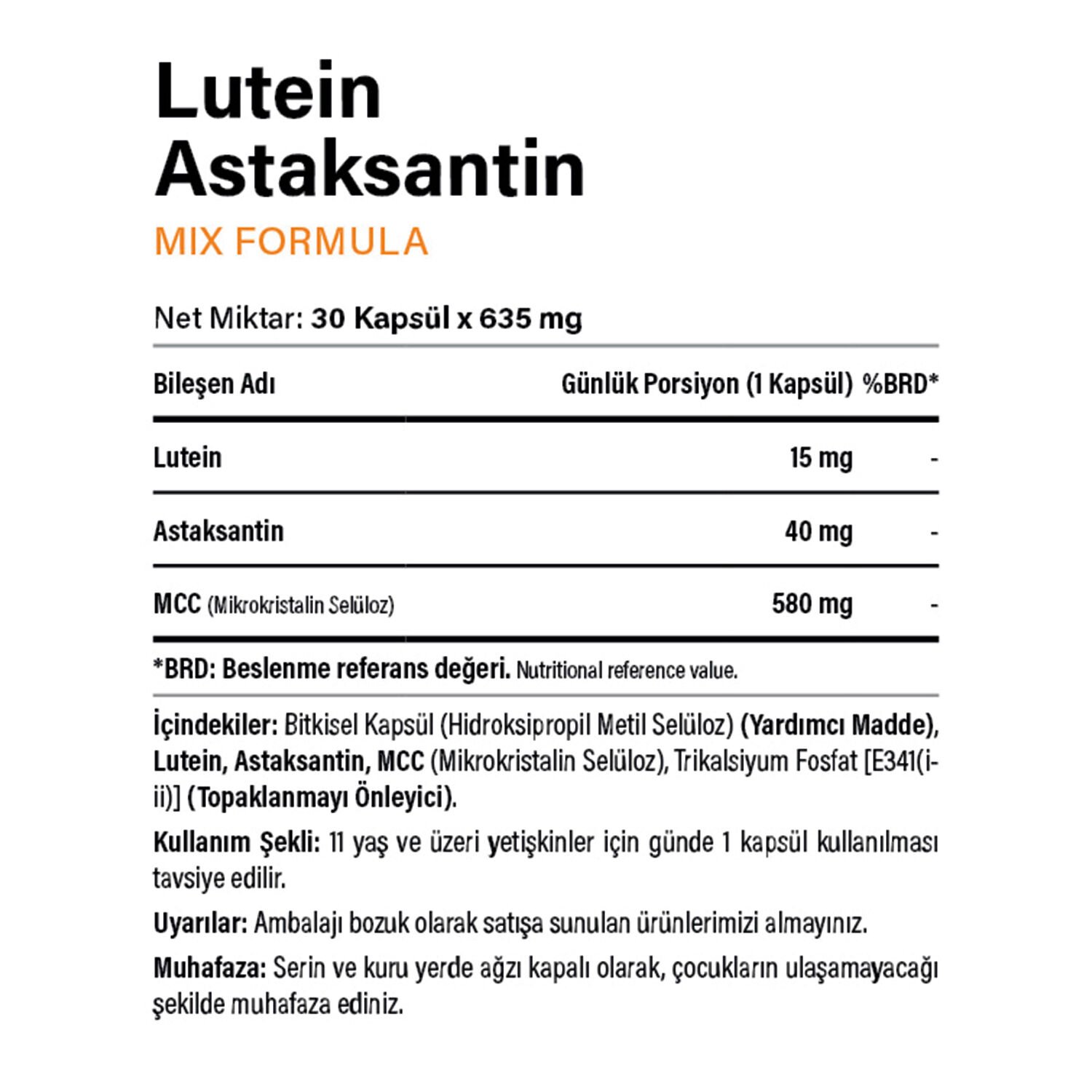 Lutein Astaksantin 30 Kapsül - 2