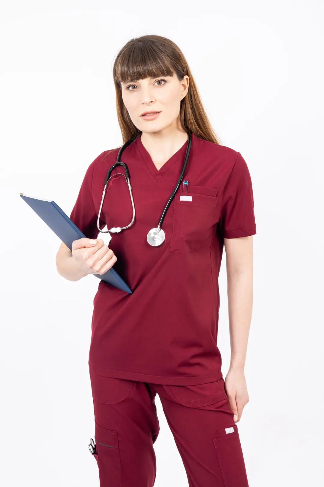 LYON - Bordo Kadın Üst Üniforma1 - 3