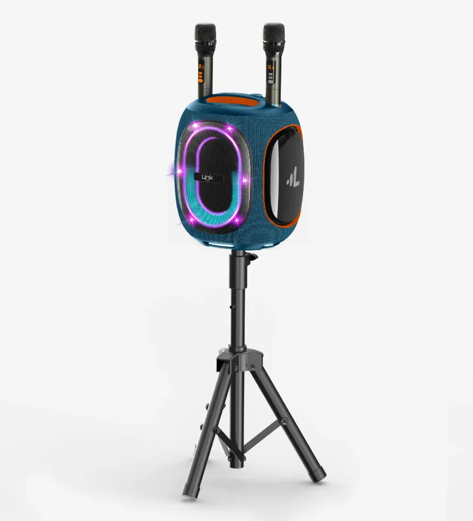 M424 Premium 300W Extra Bass Bluetooth Speaker with Two Wireless Microphone