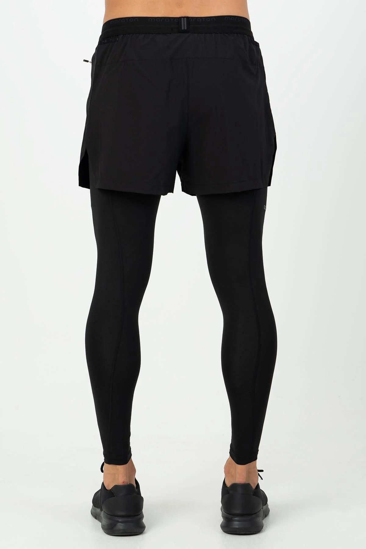 Maraton 2in1 Erkek Full Lenght Siyah Şort - 3