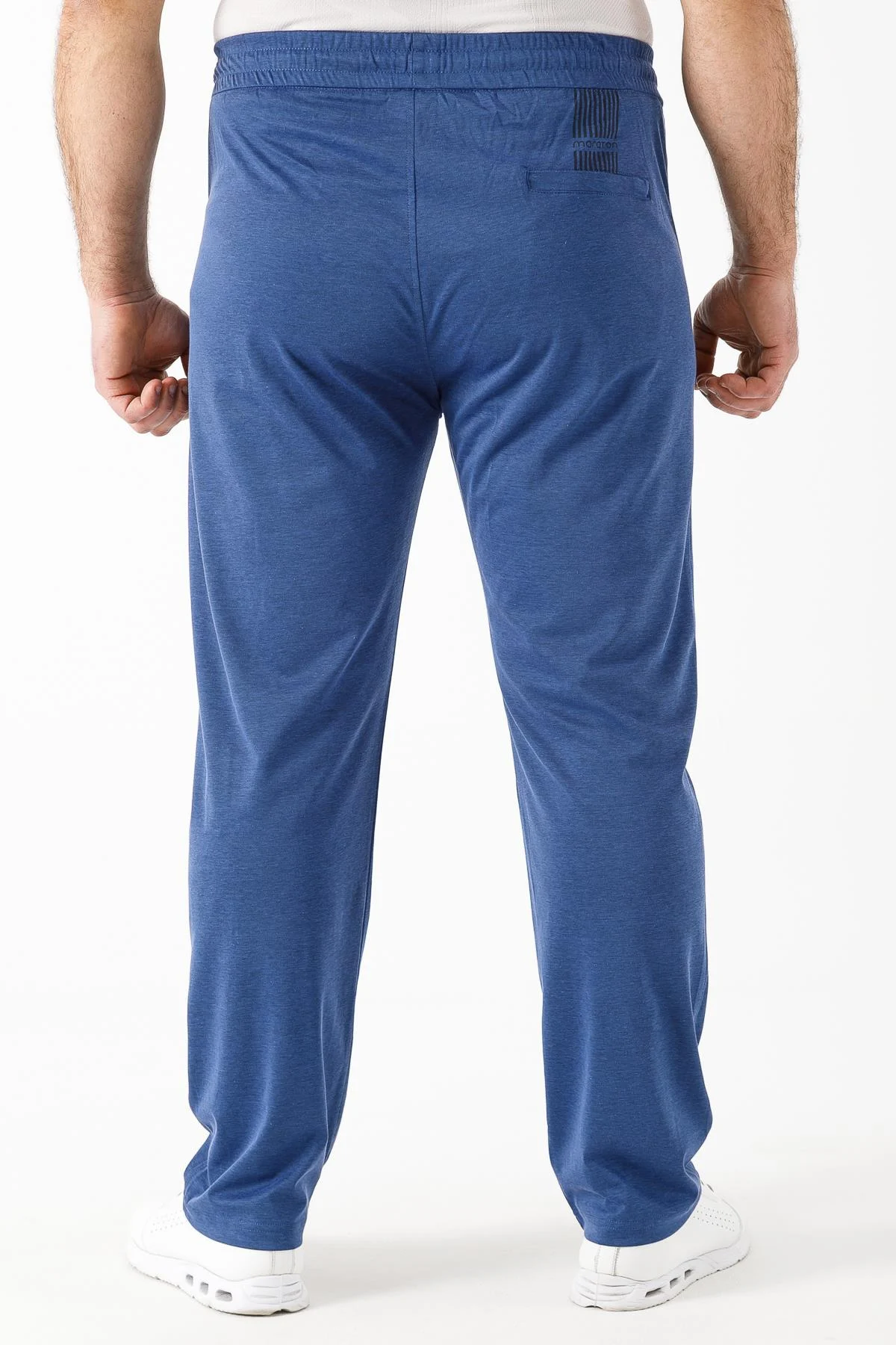 Maraton Büyük Beden Erkek Dar Paça Açık Lacivertmelanj Eşofman Altı - 3