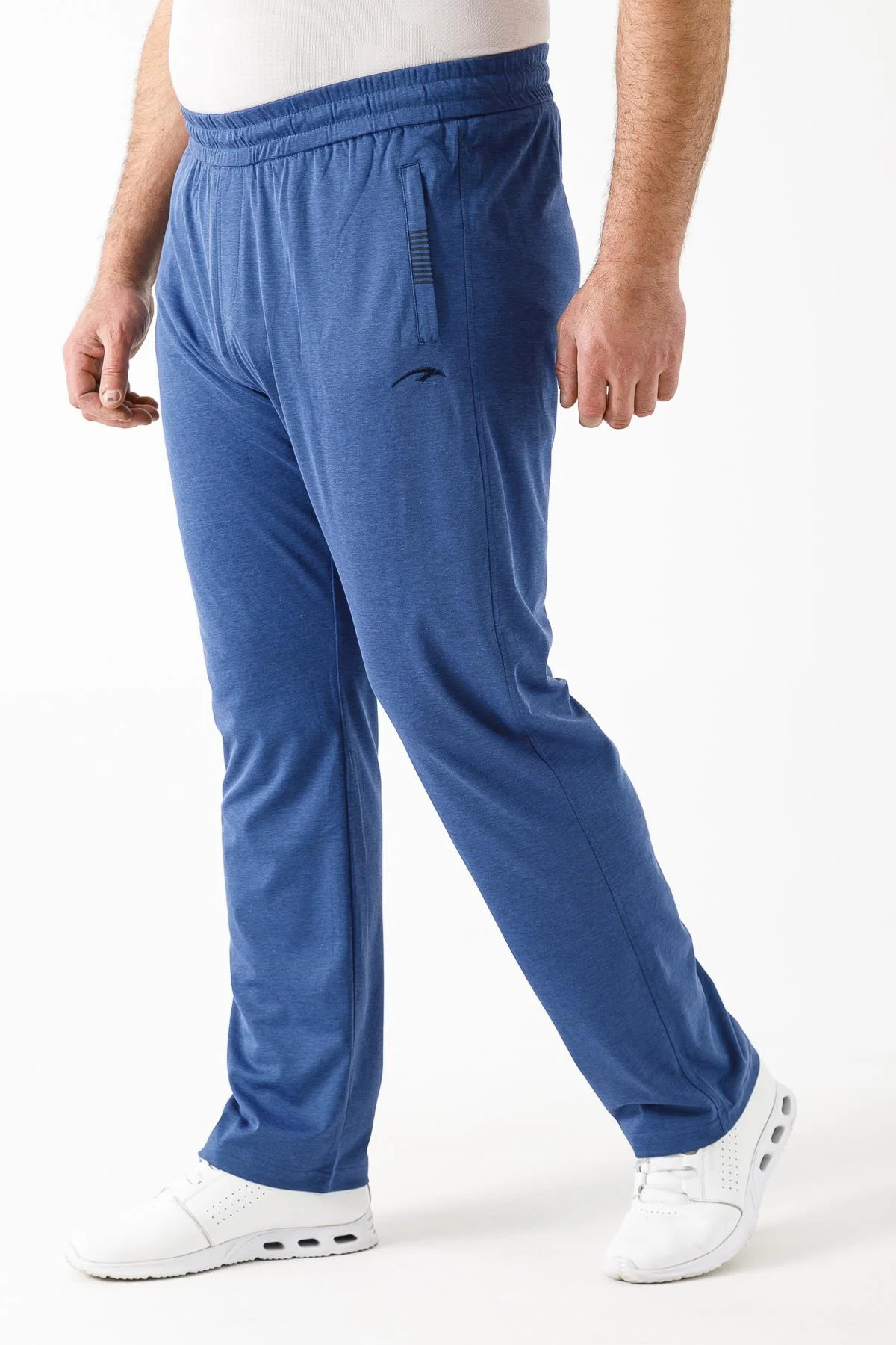 Maraton Büyük Beden Erkek Dar Paça Açık Lacivertmelanj Eşofman Altı - 4