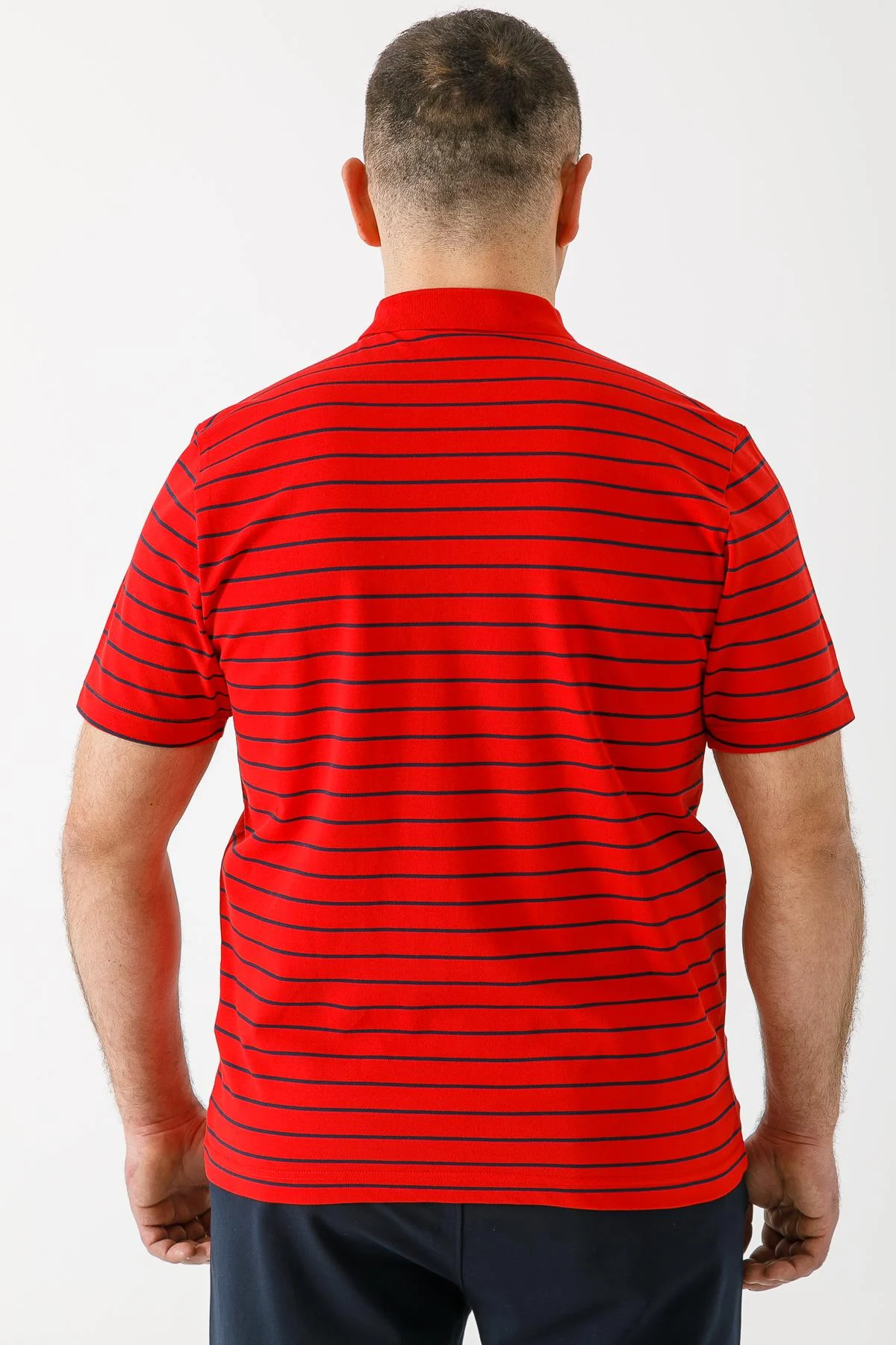 Maraton Büyük Beden Erkek Polo Yaka Kırmızı T-shirt - 3