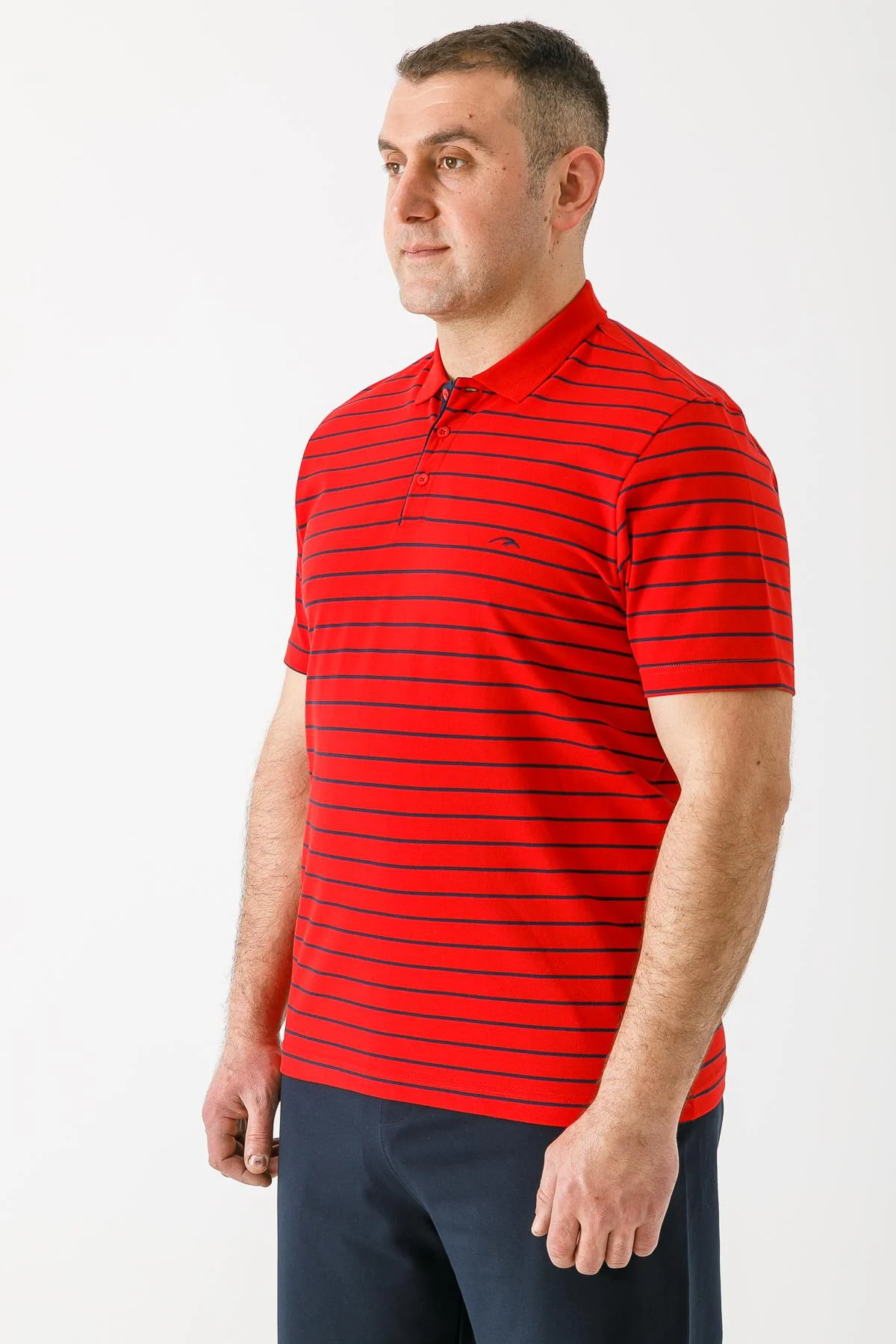 Maraton Büyük Beden Erkek Polo Yaka Kırmızı T-shirt - 5