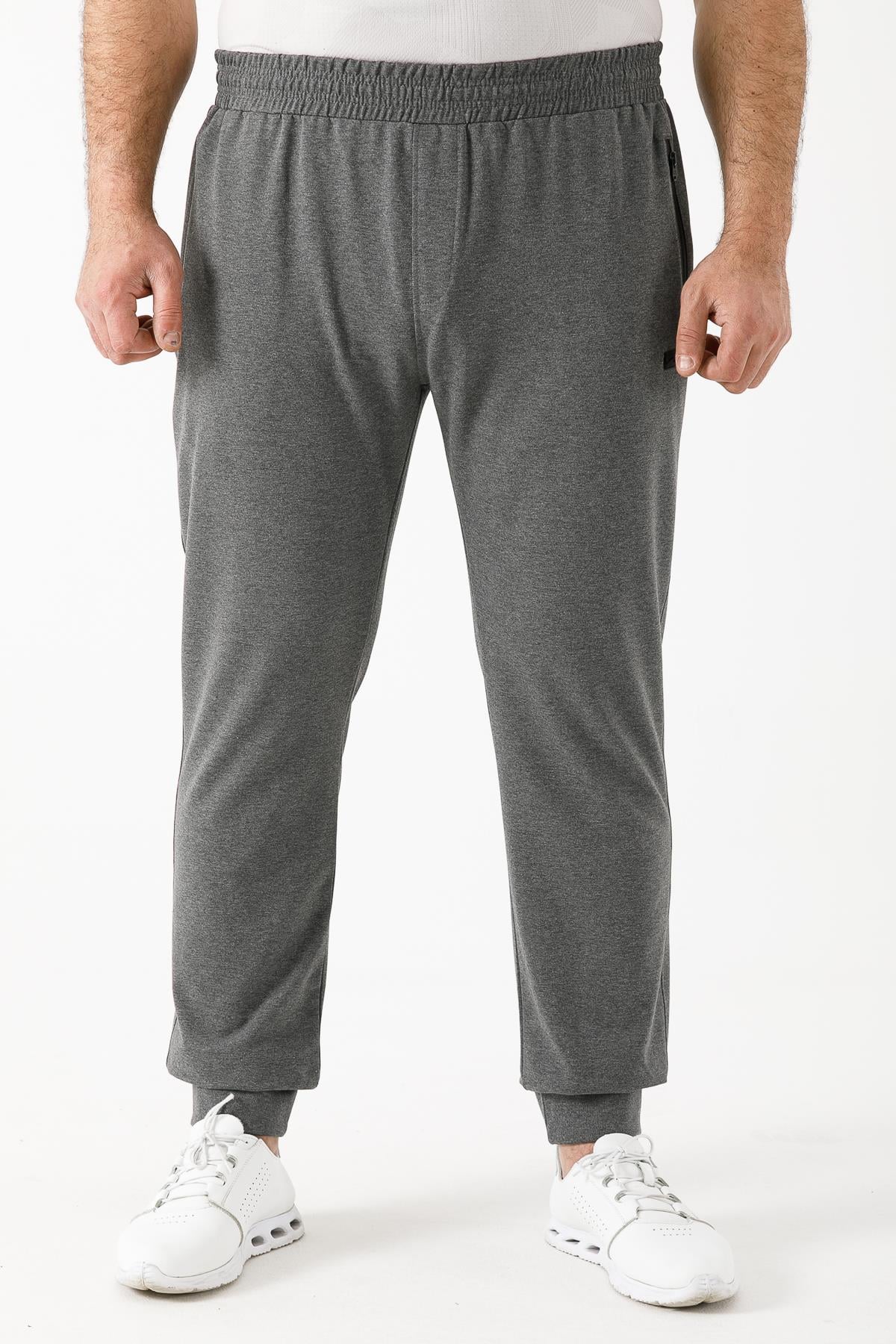 Maraton Büyük Beden Erkek Ribana Paça Antramelanj Eşofman Altı