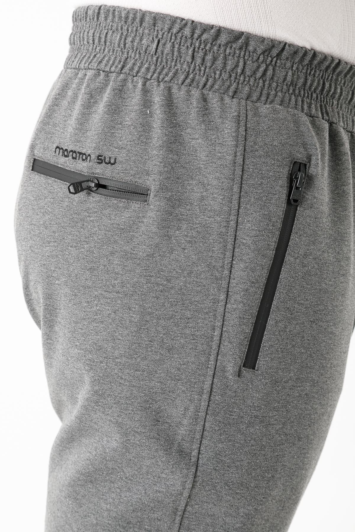 Maraton Büyük Beden Erkek Ribana Paça Antramelanj Eşofman Altı - 7