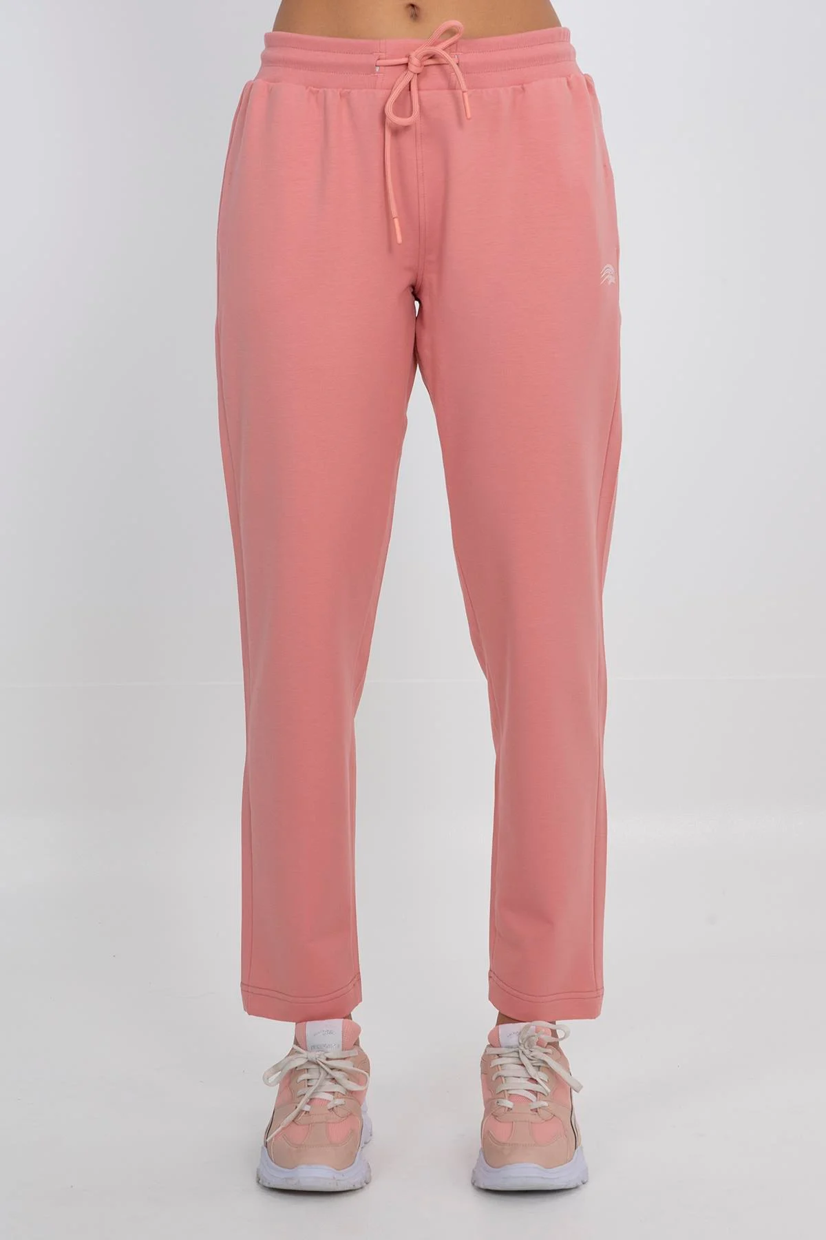 Maraton Büyük Beden Kadın Düz Paça Gül Rengi Pantolon