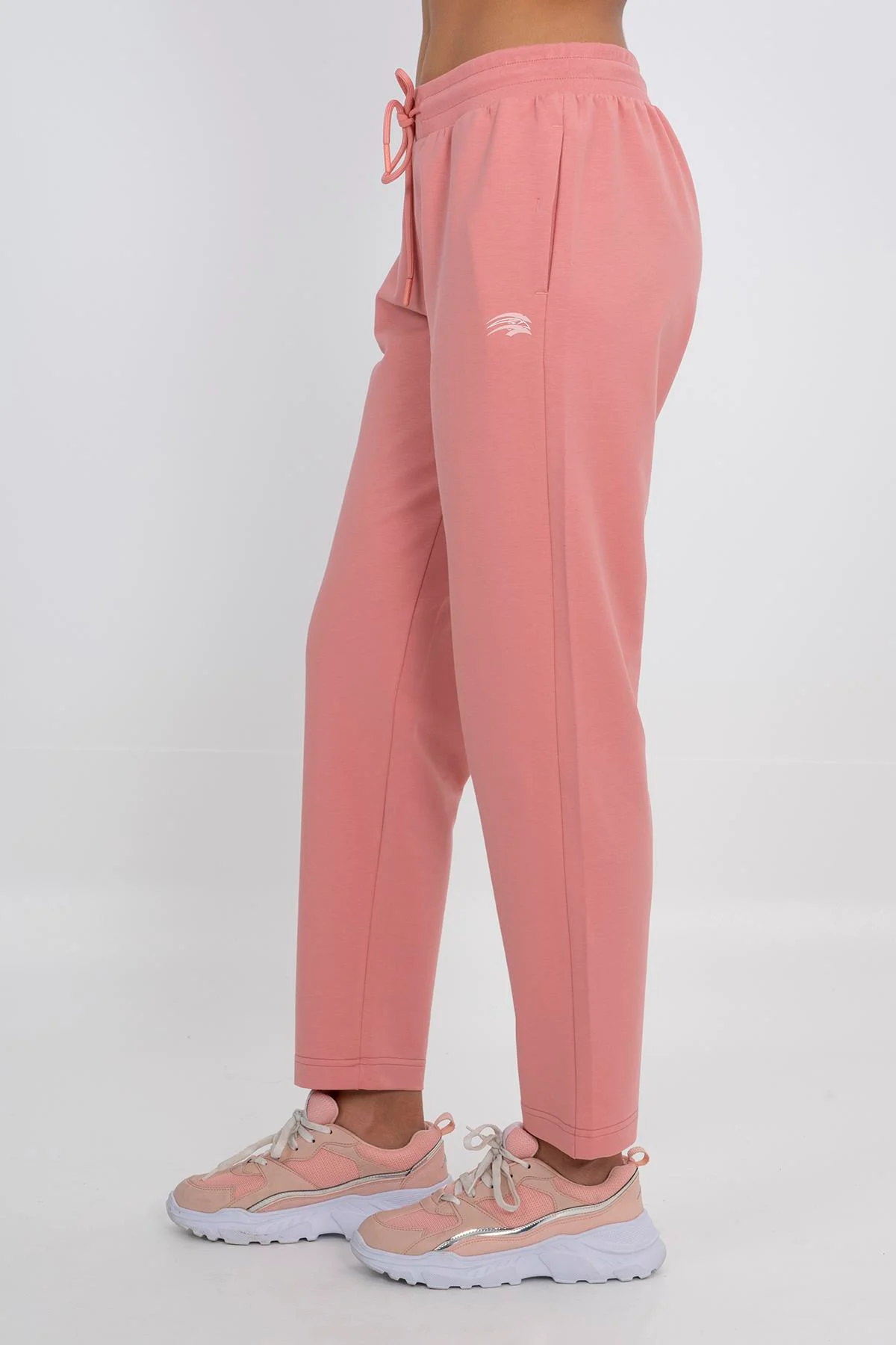 Maraton Büyük Beden Kadın Düz Paça Gül Rengi Pantolon - 4