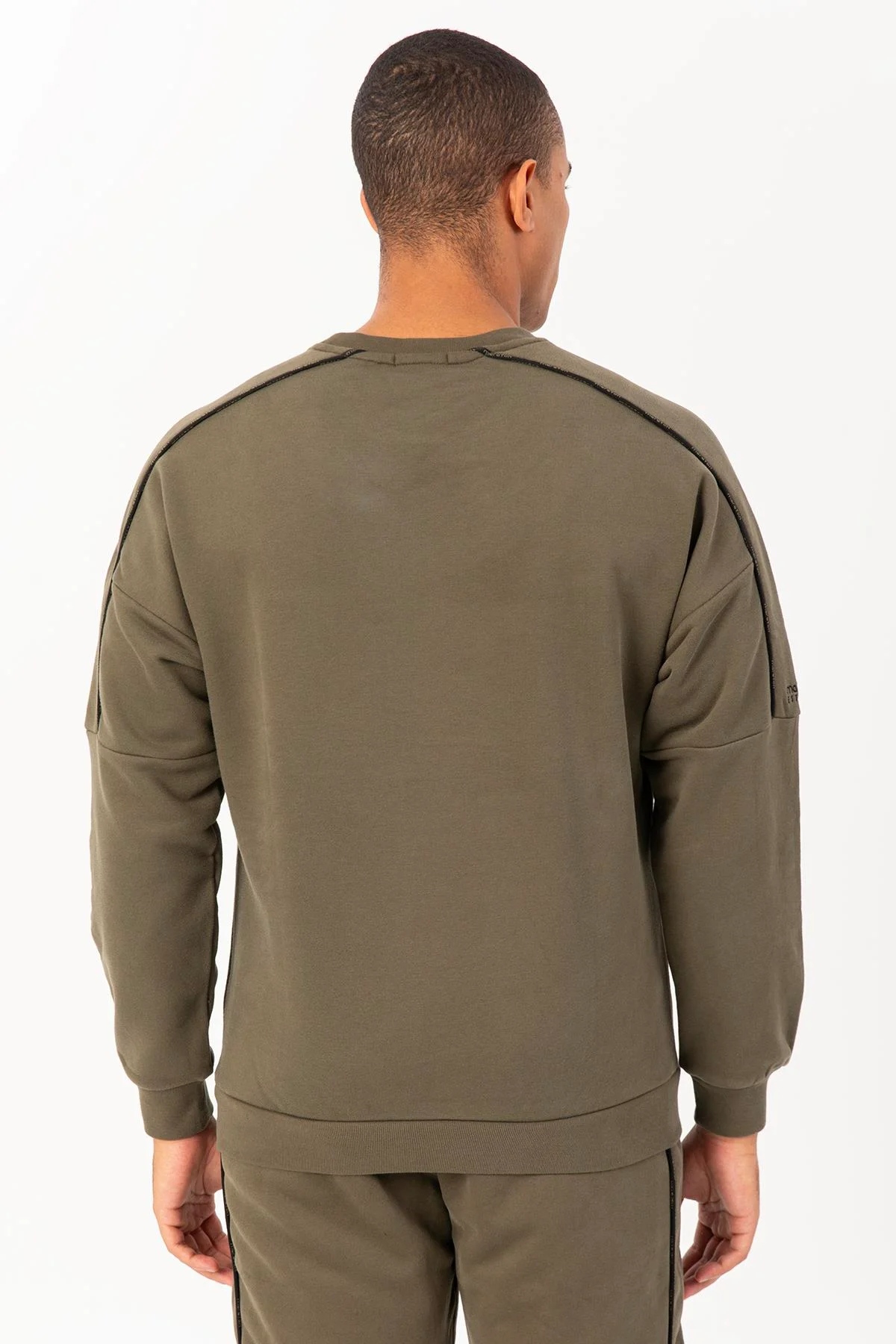 Maraton Comfort Erkek Bisiklet Yaka Açık Haki- Sweatshirt - 3