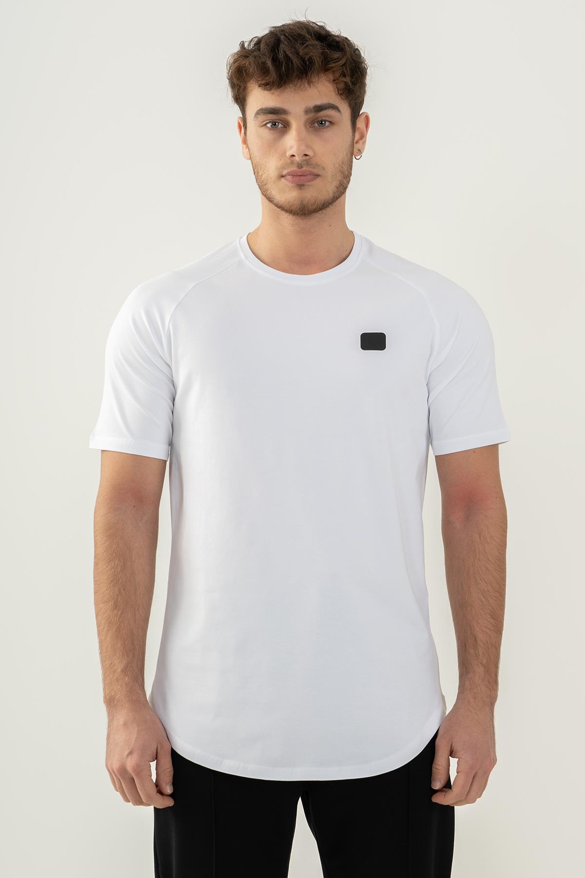 Maraton Comfort Erkek Bisiklet Yaka Beyaz T-shirt