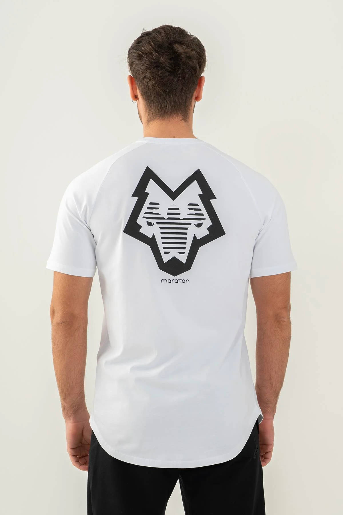 Maraton Comfort Erkek Bisiklet Yaka Beyaz T-shirt - 3