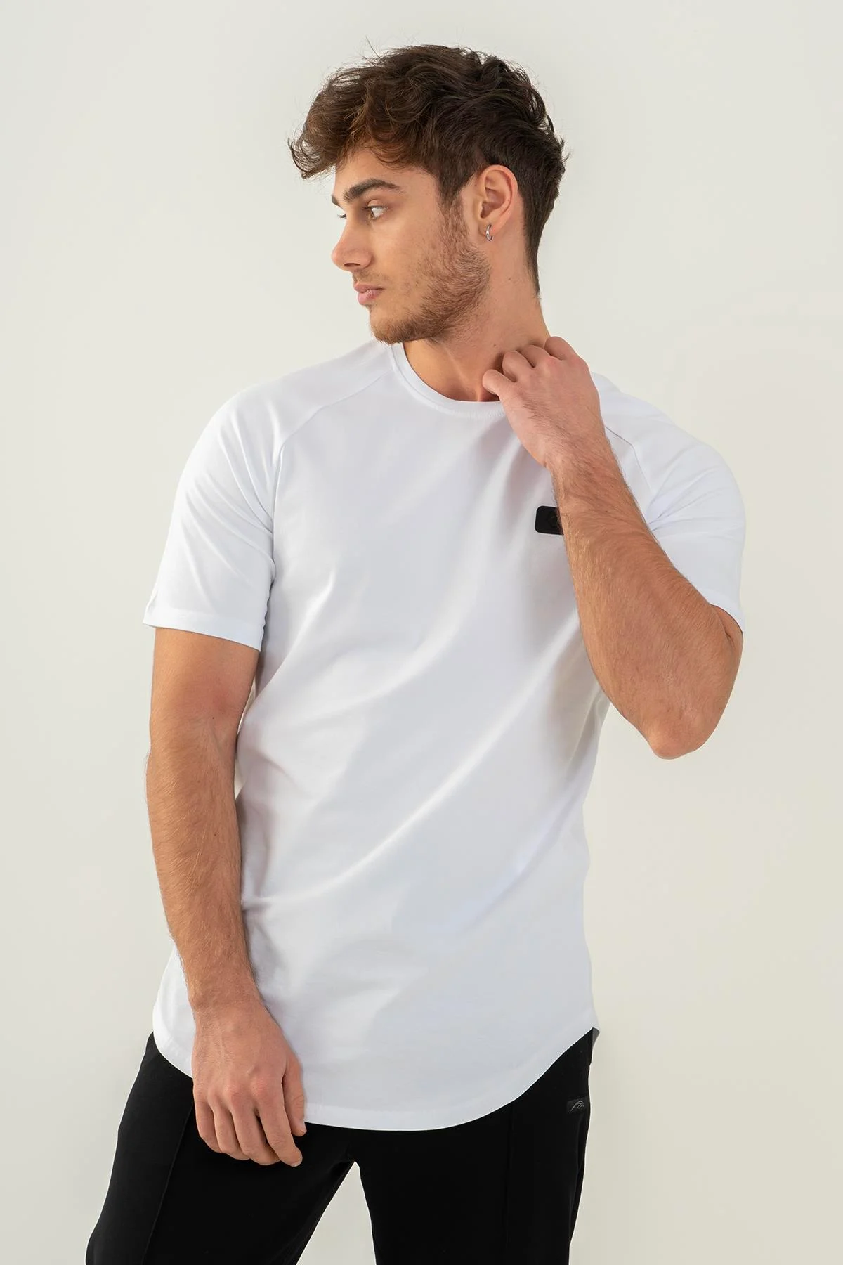 Maraton Comfort Erkek Bisiklet Yaka Beyaz T-shirt - 4