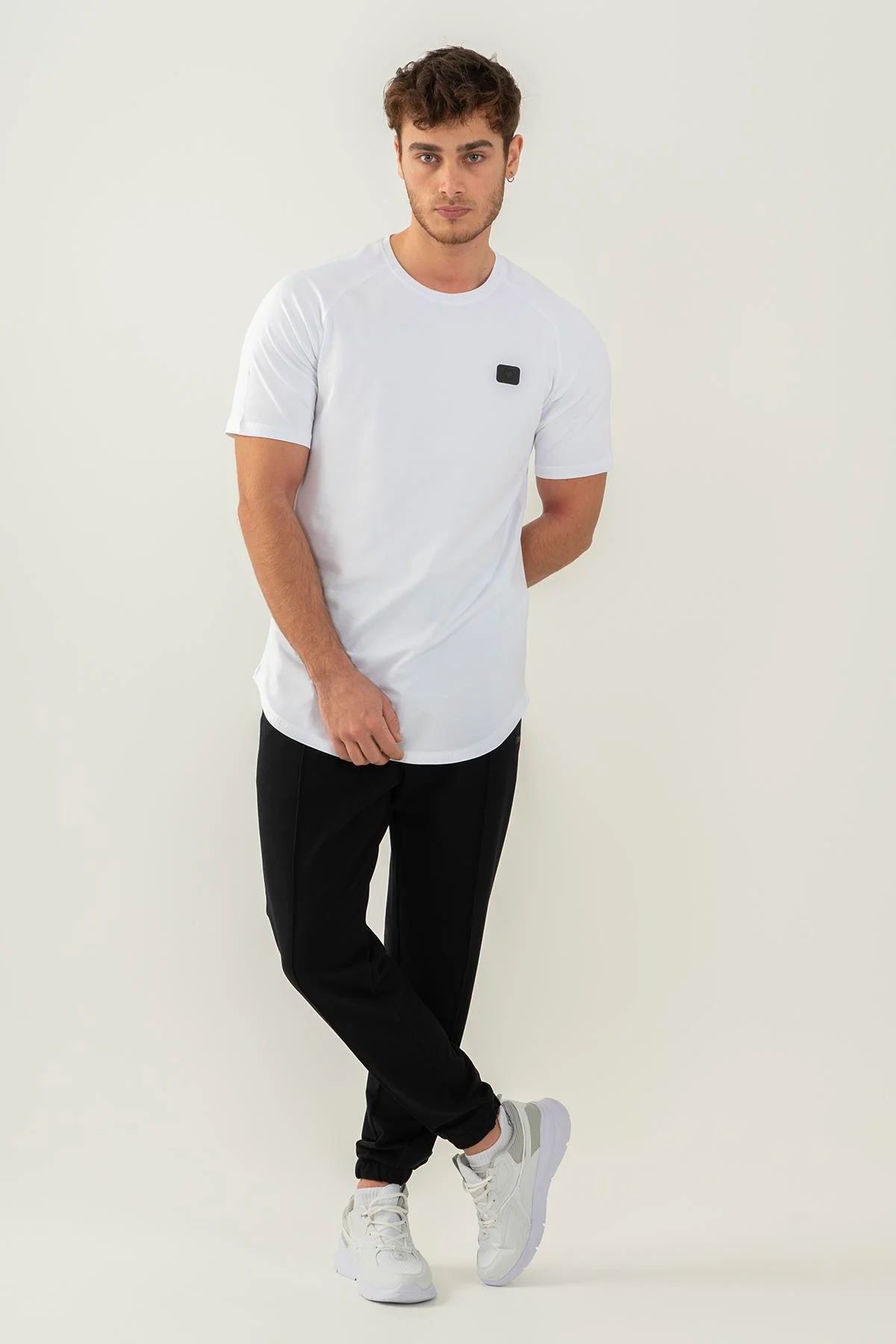 Maraton Comfort Erkek Bisiklet Yaka Beyaz T-shirt - 5