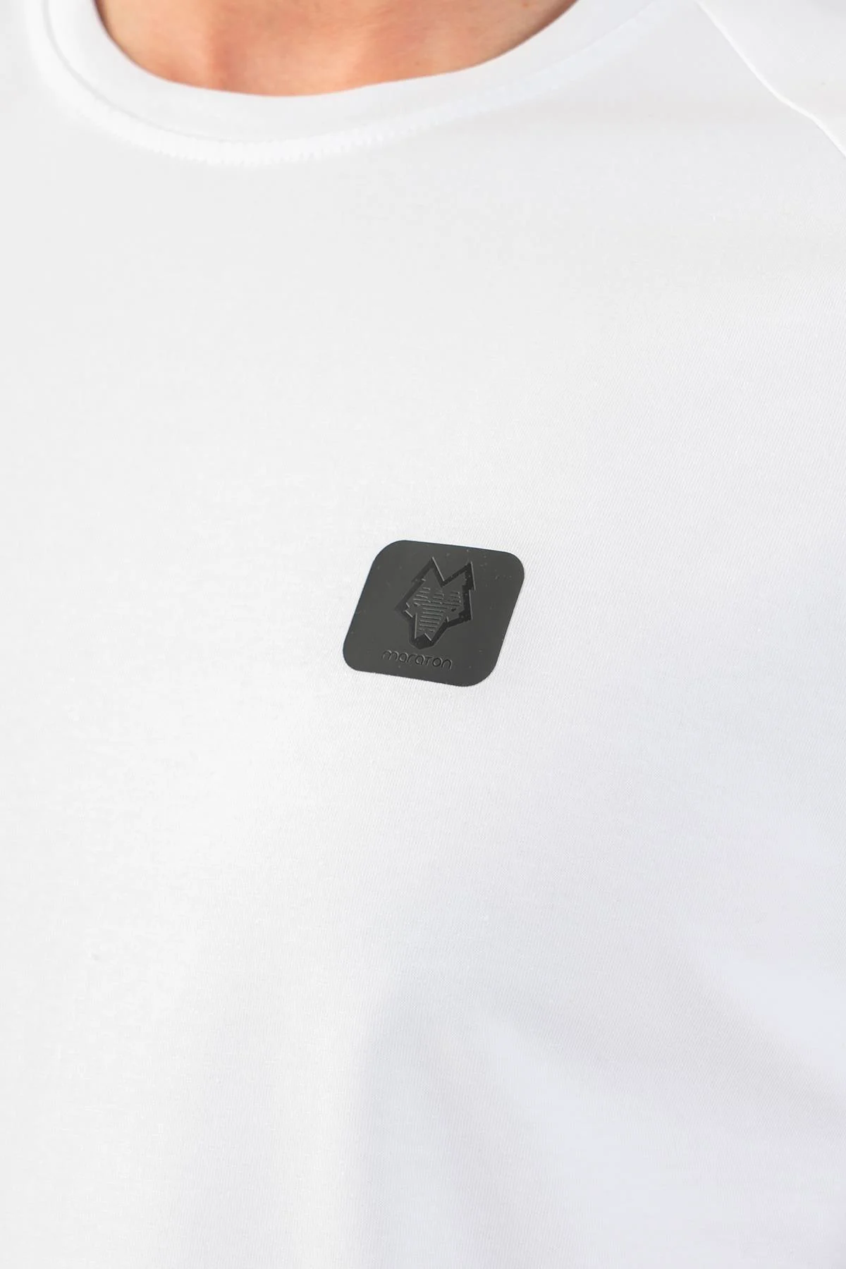 Maraton Comfort Erkek Bisiklet Yaka Beyaz T-shirt - 6