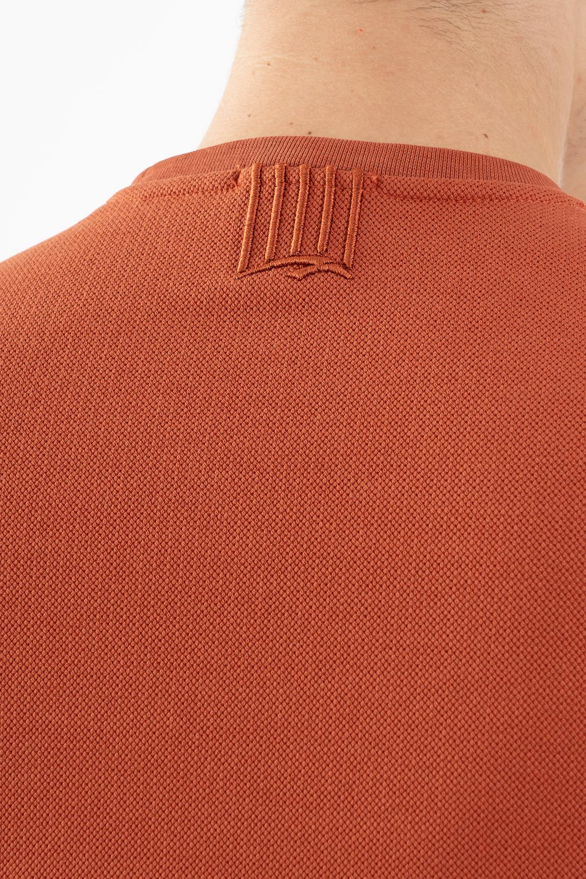 Maraton Comfort Erkek Bisiklet Yaka Kiremit-Siyah Sweatshirt - 6