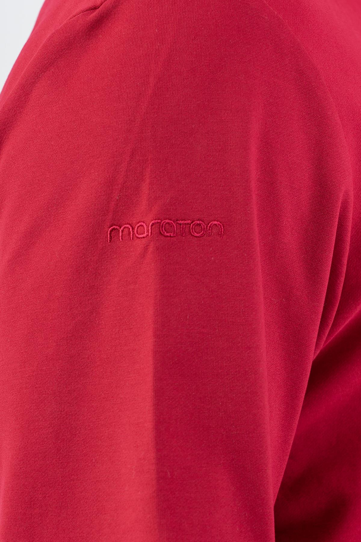 Maraton Comfort Erkek Bisiklet Yaka Koyukırmızı Sweatshirt - 6