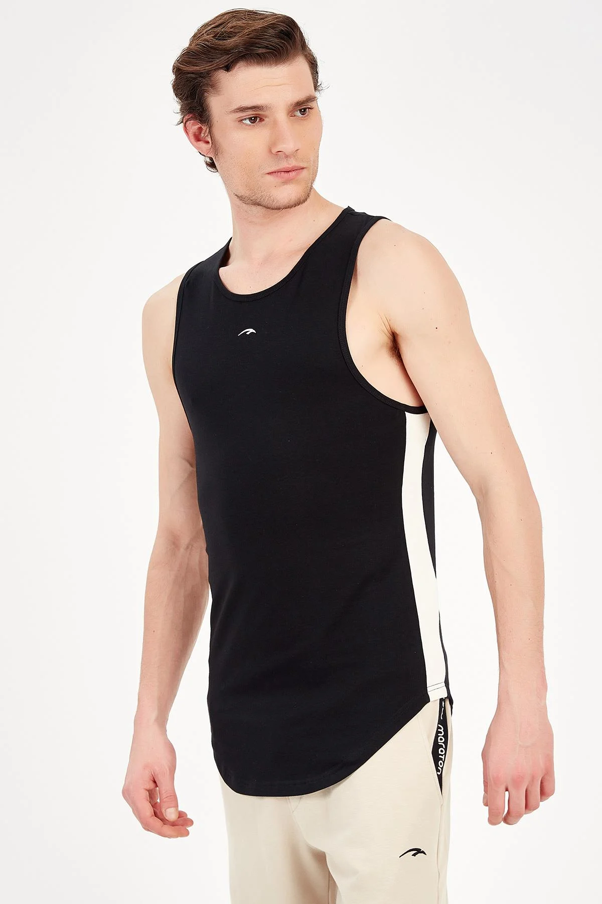 Maraton Comfort Erkek Bisiklet Yaka Siyah T-shirt