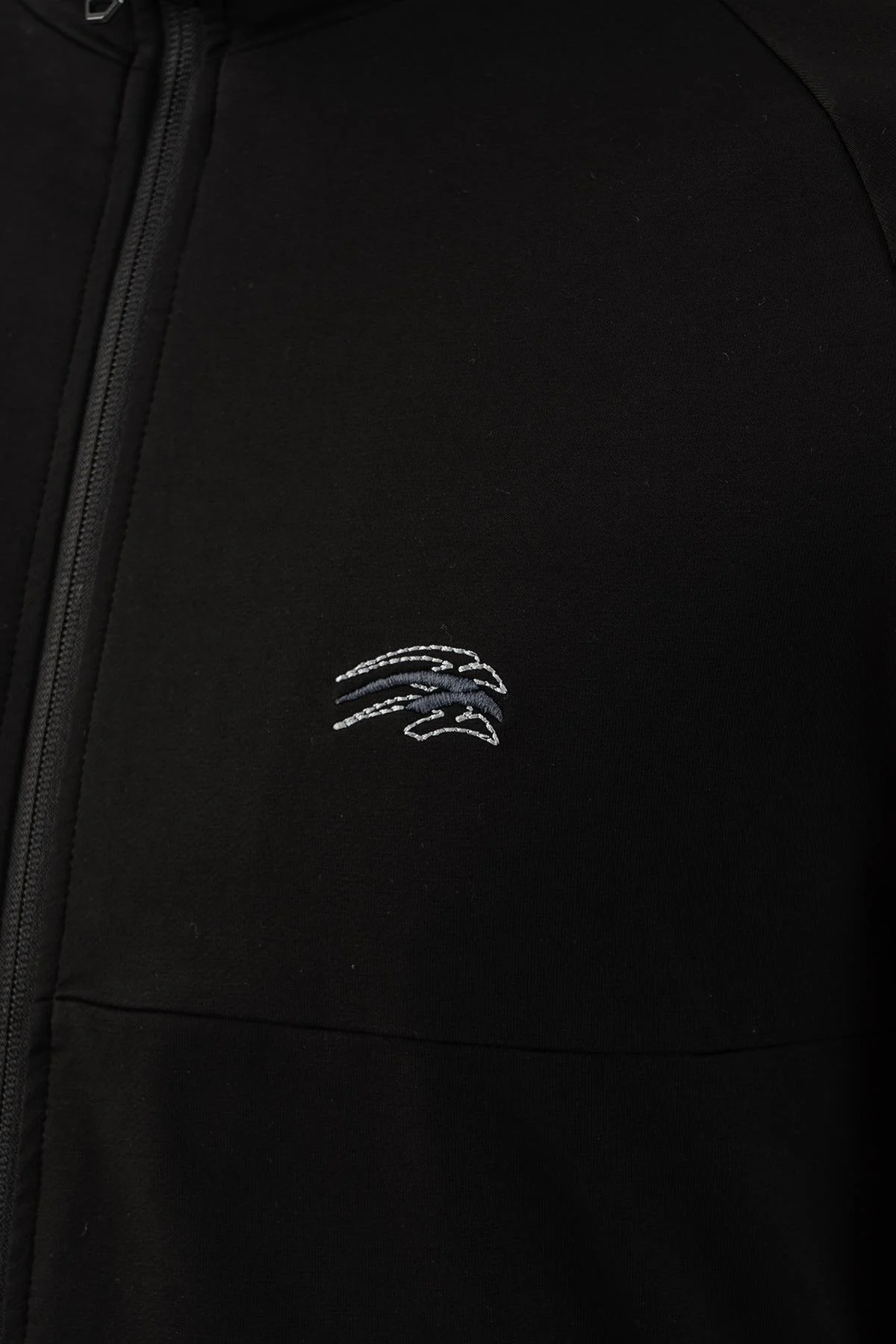 Maraton Comfort Erkek Dik Yaka Dar Paça Siyah Eşofman Takımı - 7