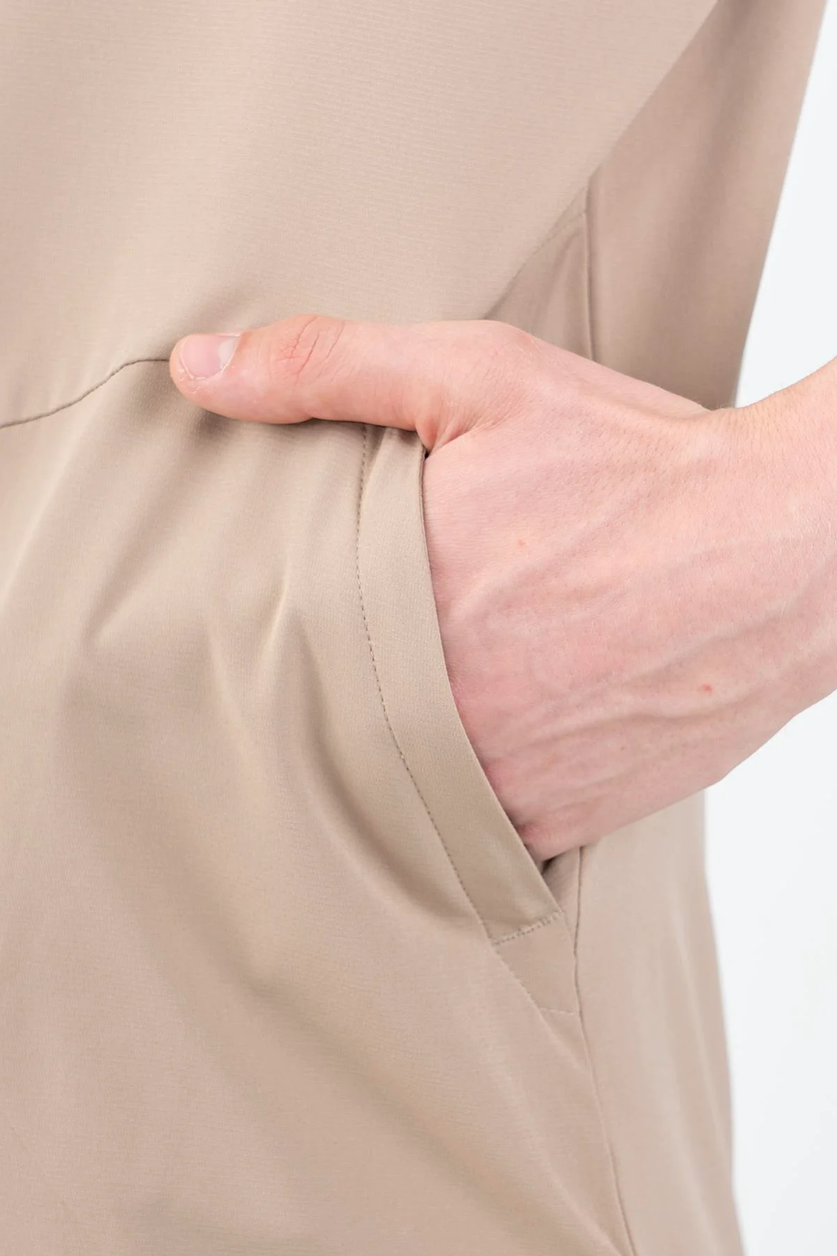 Maraton Comfort Erkek Dik Yaka Düz Paça Açık Vizon Eşofman Takımı - 5