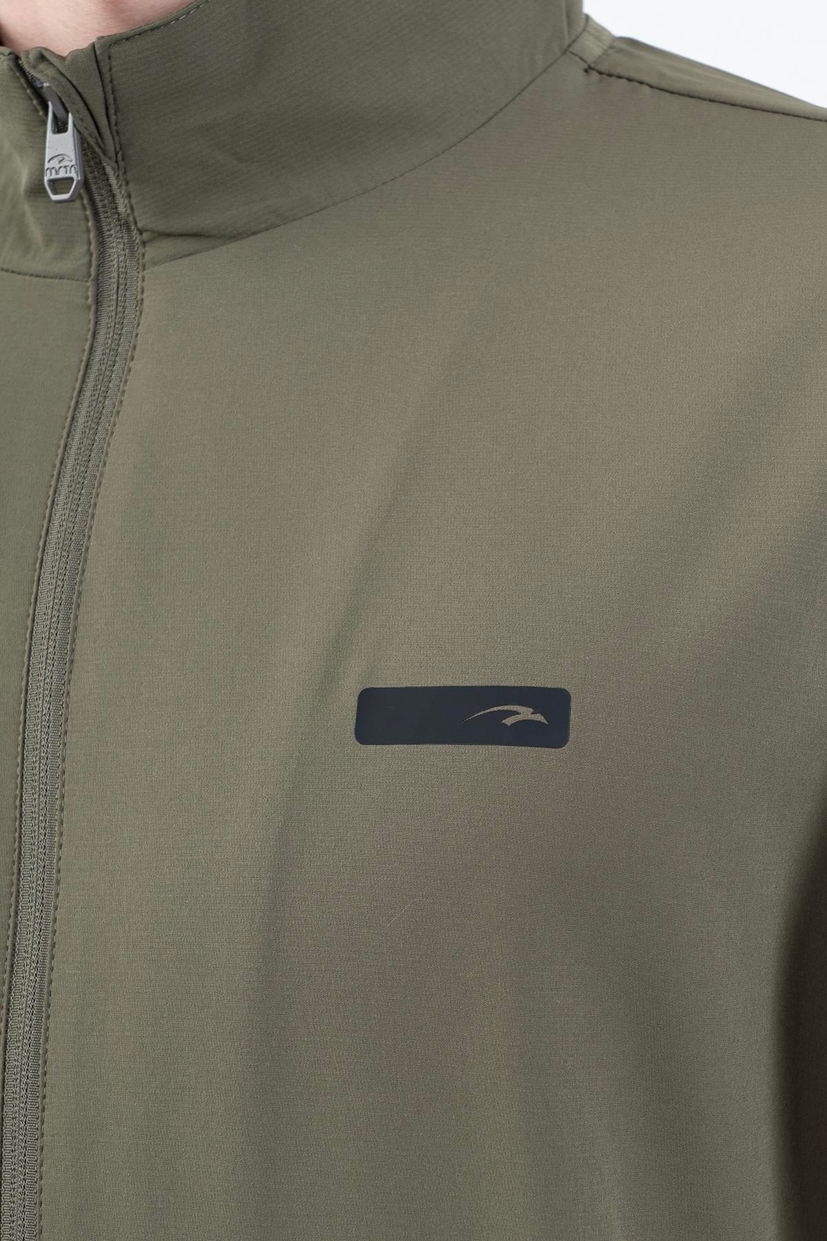 Maraton Comfort Erkek Dik Yaka Düz Paça Haki Eşofman Takımı - 6