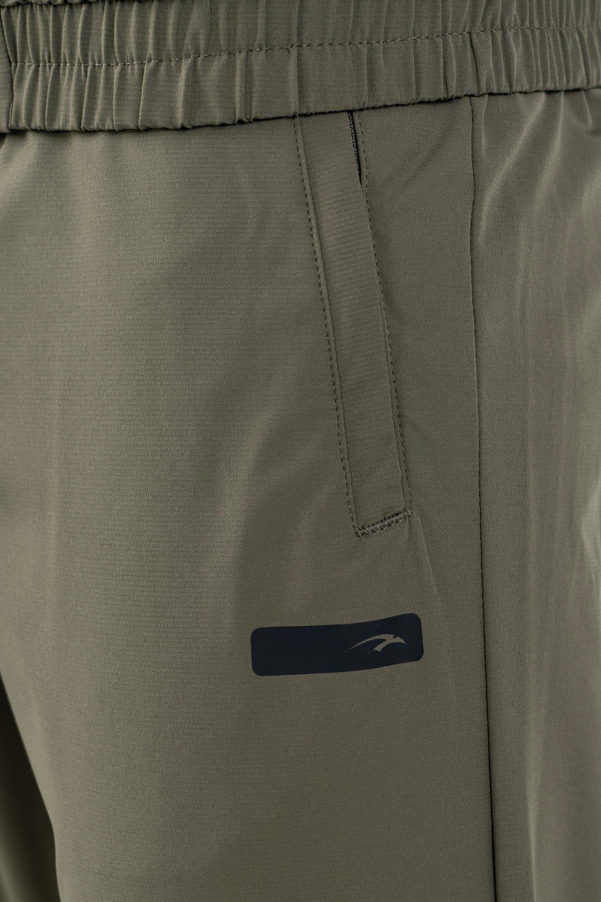 Maraton Comfort Erkek Dik Yaka Düz Paça Haki Eşofman Takımı - 8