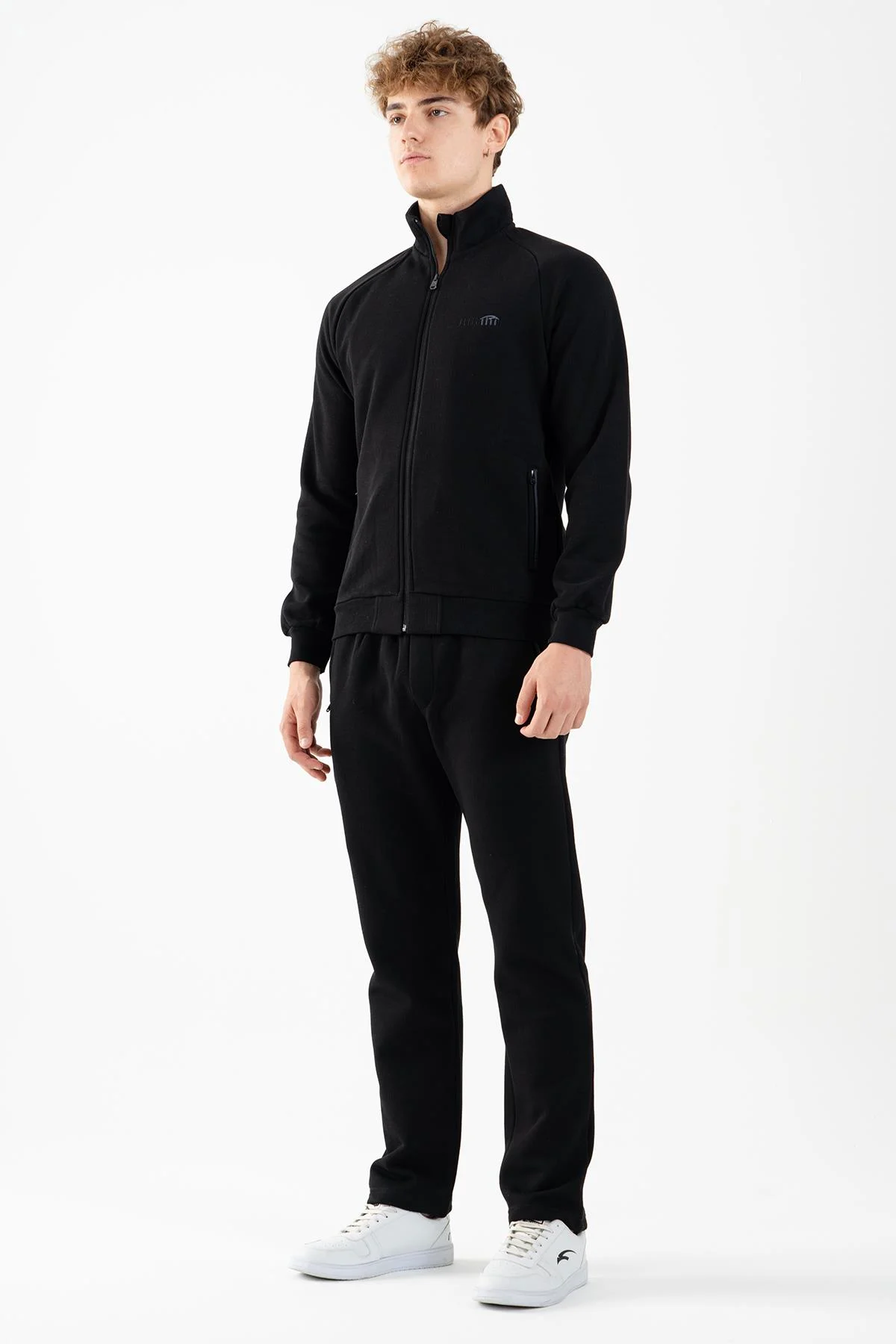 Maraton Comfort Erkek Dik Yaka Siyah- Eşofman Üstü - 5