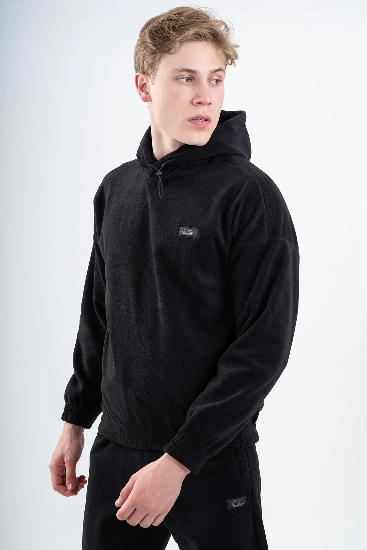 Maraton Comfort Erkek Kapüşonlu Siyah- Sweatshirt