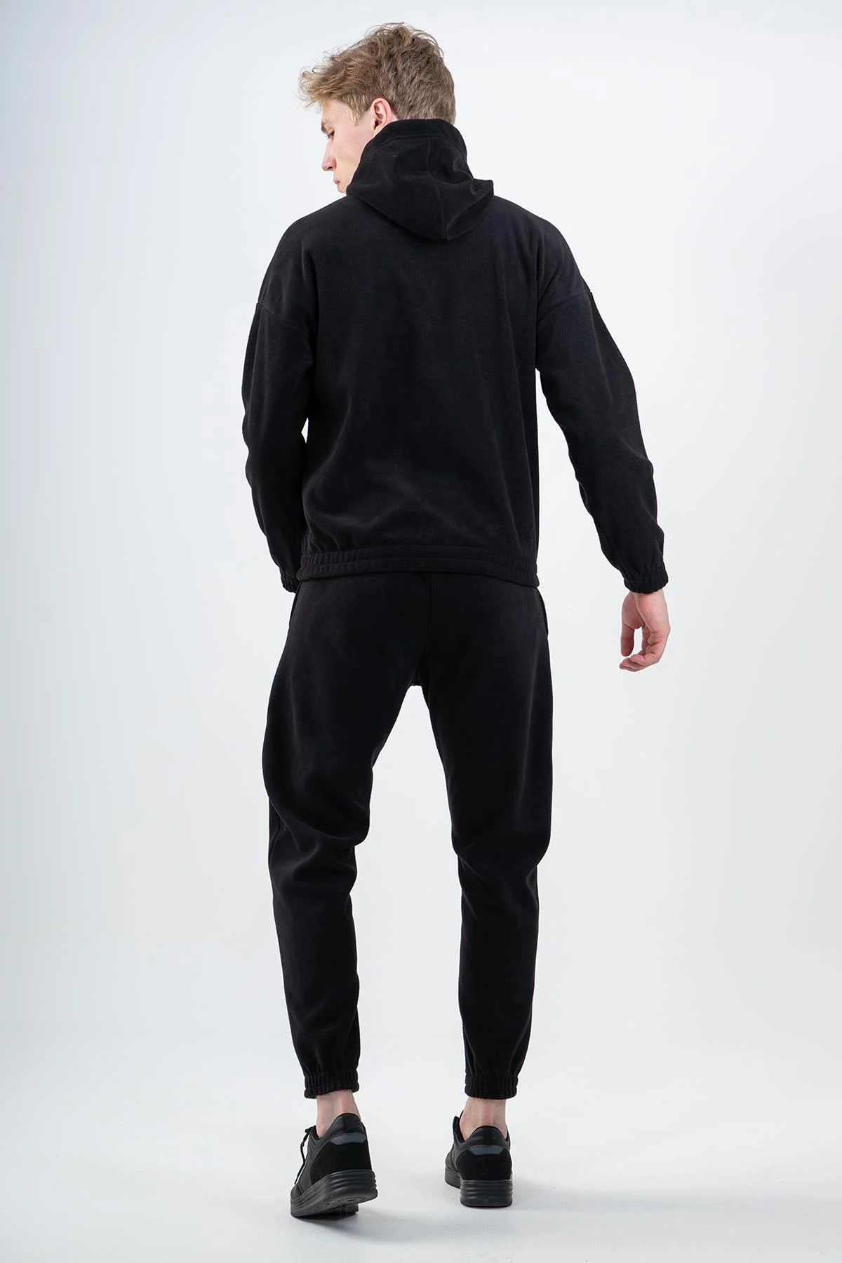 Maraton Comfort Erkek Kapüşonlu Siyah- Sweatshirt - 3