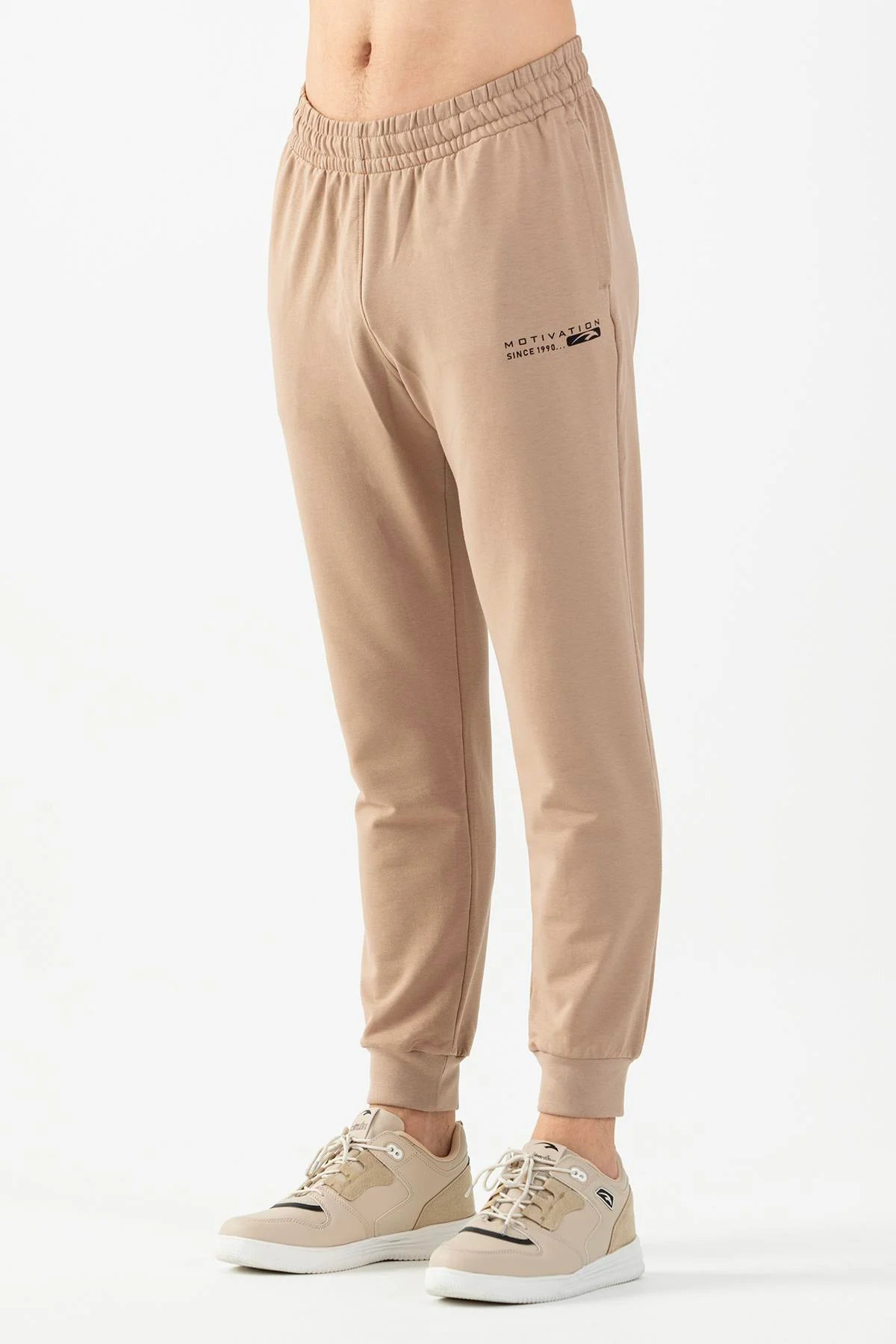 Maraton Comfort Erkek Ribana Paça Açık Vizon Eşofman Altı - 5