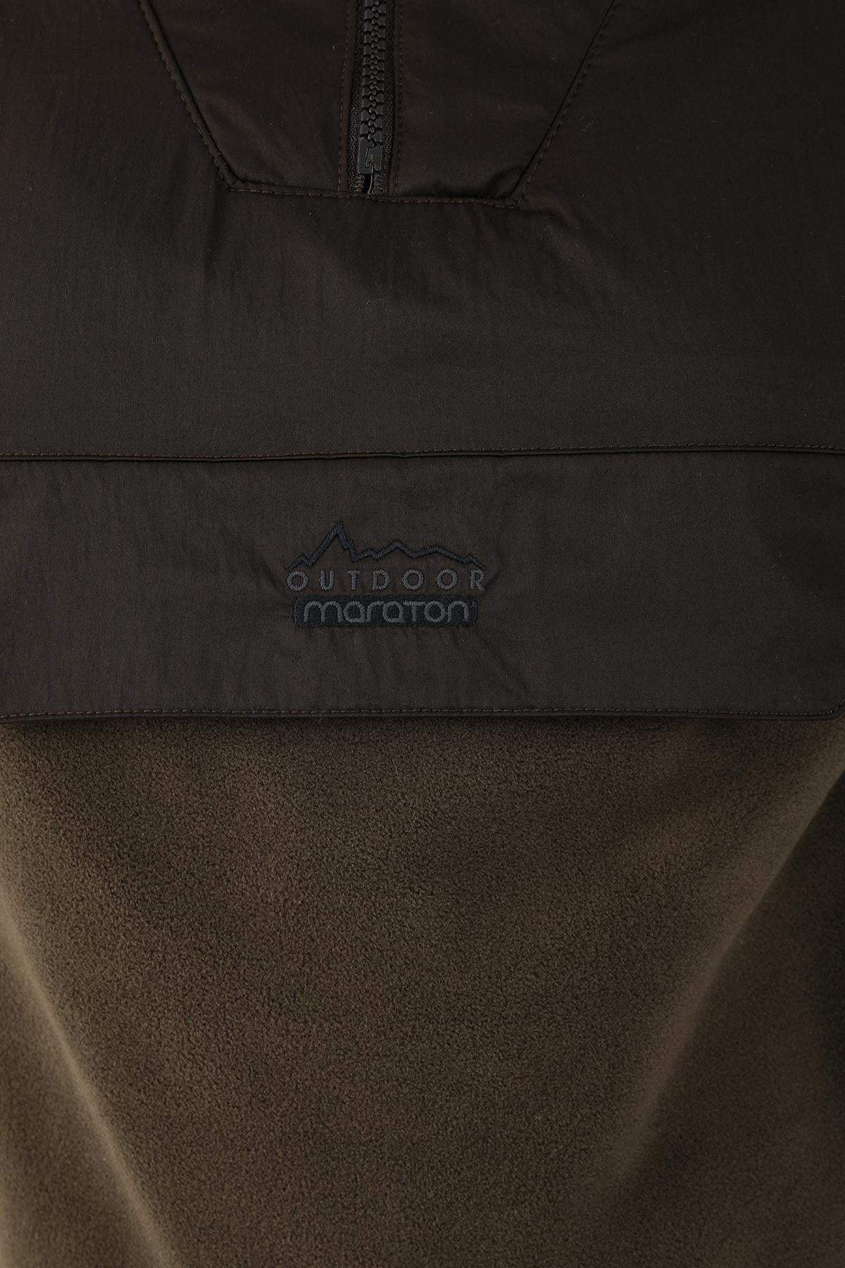 Maraton Comfort Kadın Dik Yaka Haki Sweatshirt - 9