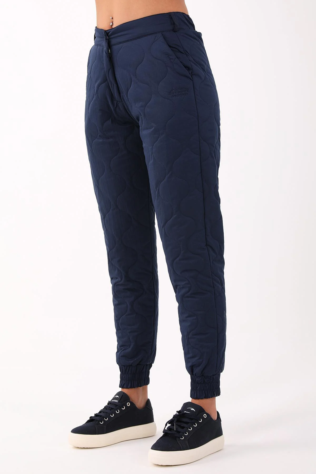 Maraton Comfort Kadın Dönüşlü Paça Açık Lacivert- Pantolon - 4