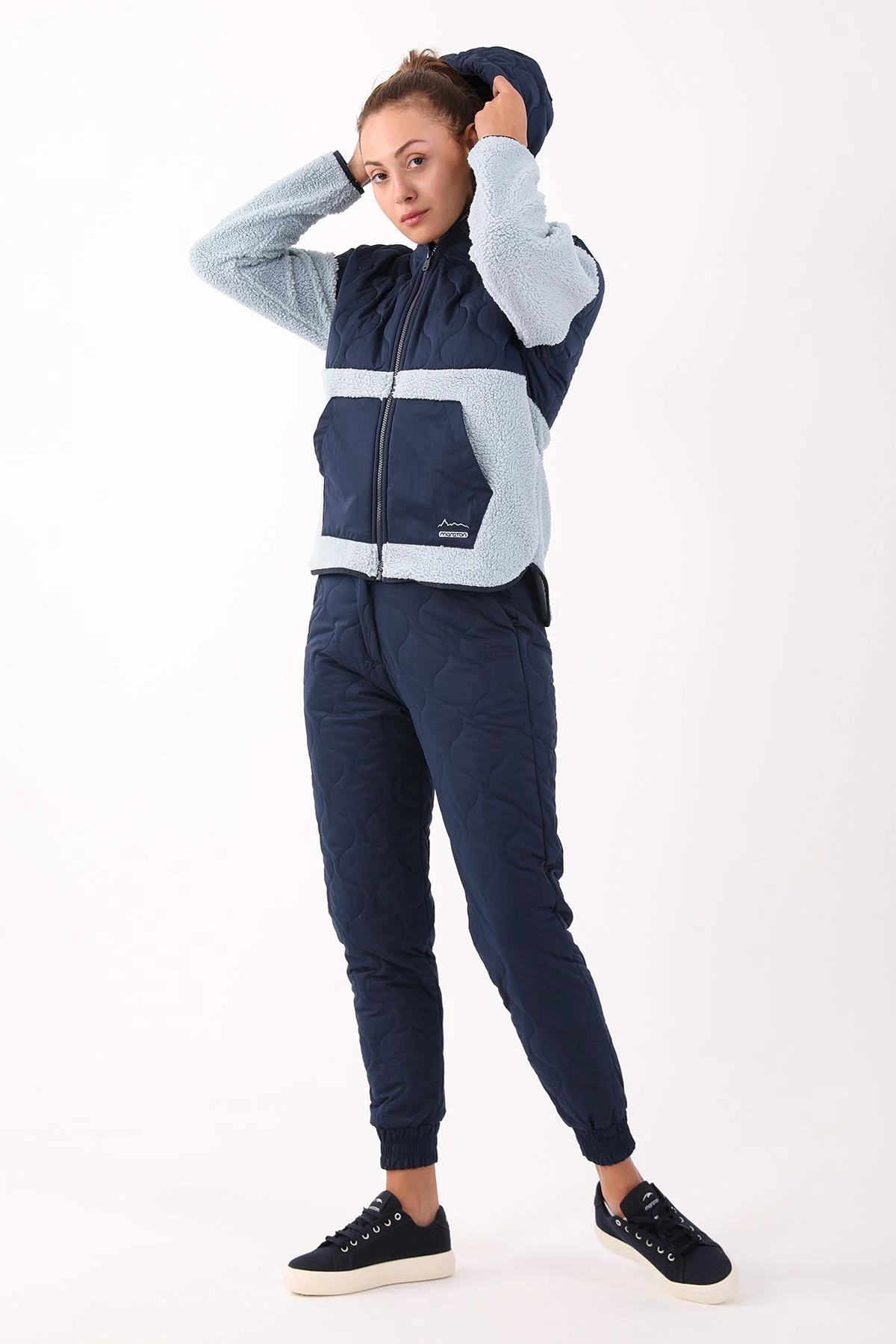 Maraton Comfort Kadın Dönüşlü Paça Açık Lacivert- Pantolon - 5