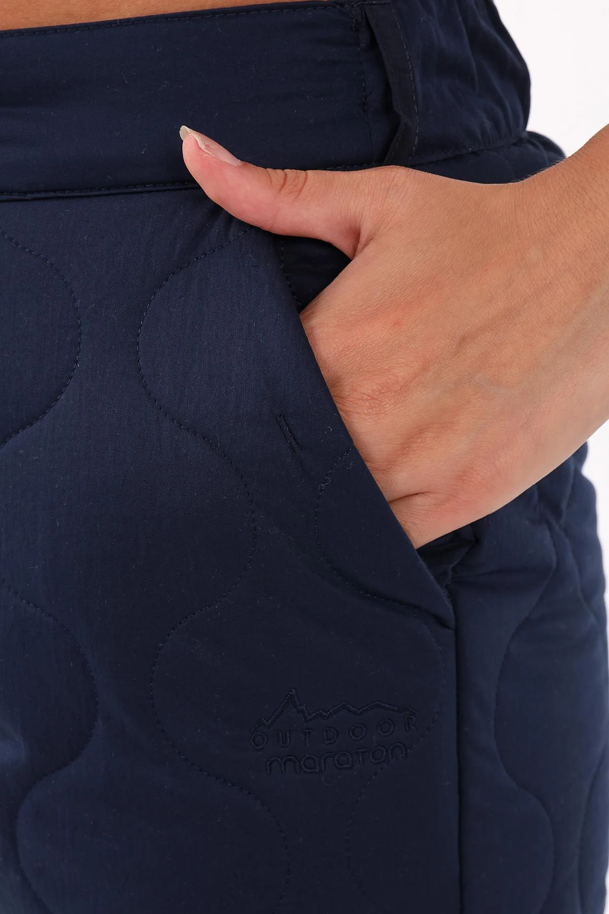 Maraton Comfort Kadın Dönüşlü Paça Açık Lacivert- Pantolon - 6