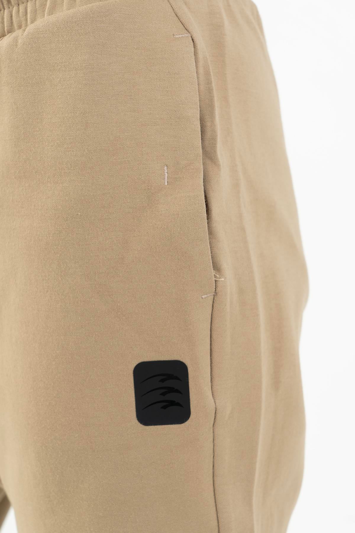 Maraton Comfort Kadın Dönüşlü Paça Açık Vizon Eşofman Altı - 6