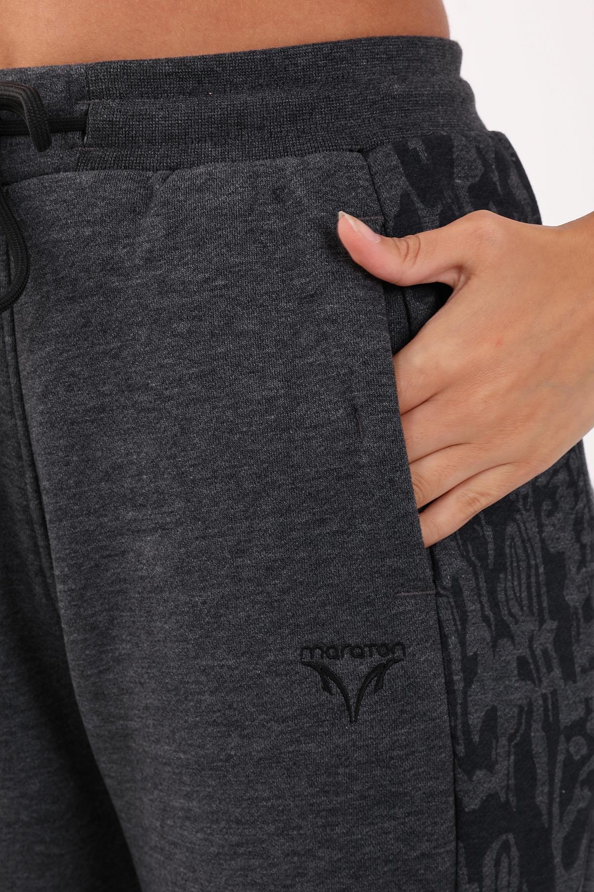 Maraton Comfort Kadın Dönüşlü Paça Siyah Pantolon - 6