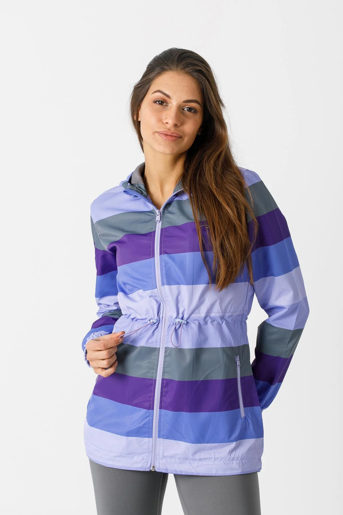 Maraton Comfort Kadın Kapüşonlu Menekşe Trenchcoat