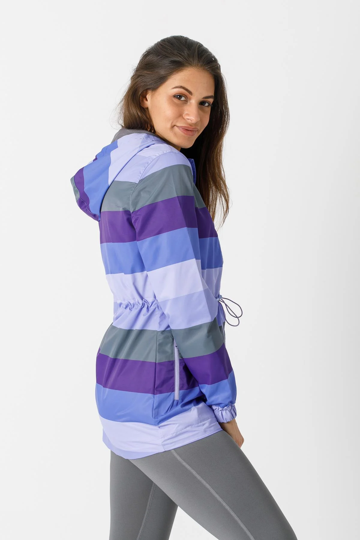 Maraton Comfort Kadın Kapüşonlu Menekşe Trenchcoat - 5