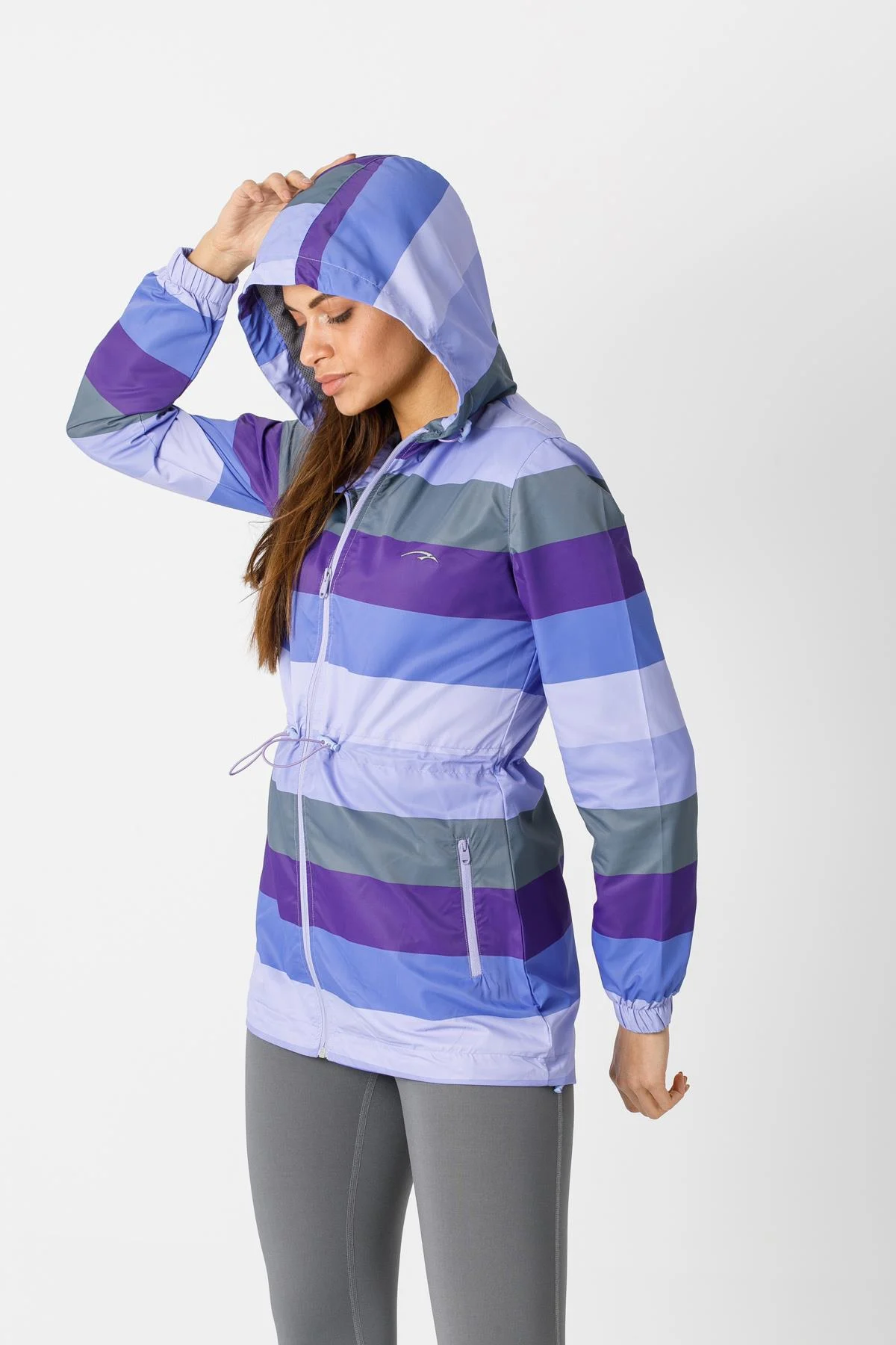 Maraton Comfort Kadın Kapüşonlu Menekşe Trenchcoat - 6