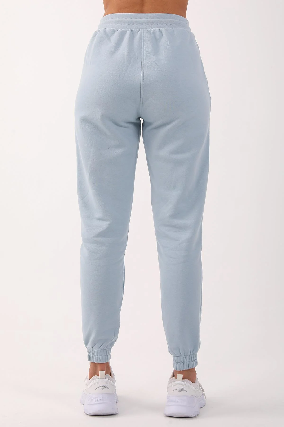 Maraton Comfort Kadın Lastik Paça Sisli Mavi Pantolon - 3