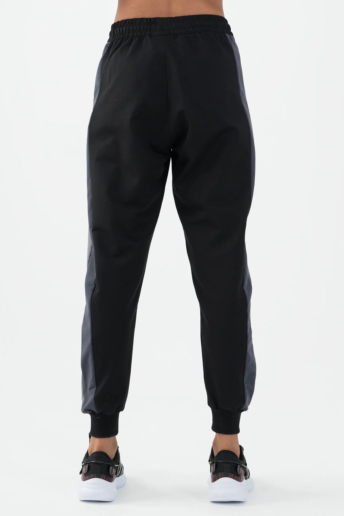 Maraton Comfort Kadın Ribana Paça Siyah Eşofman Altı - 3