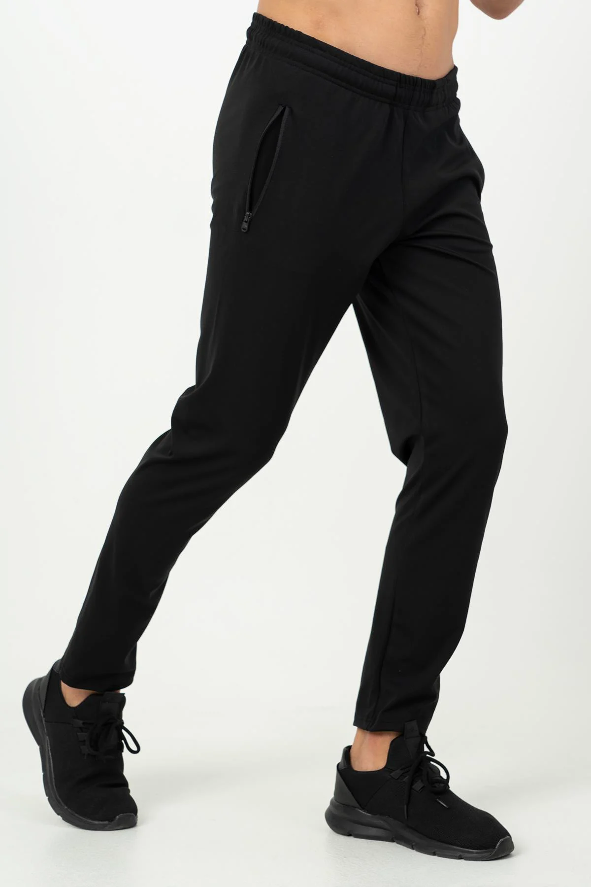 Maraton Erkek Düz Paça Siyah Eşofman Altı - 4